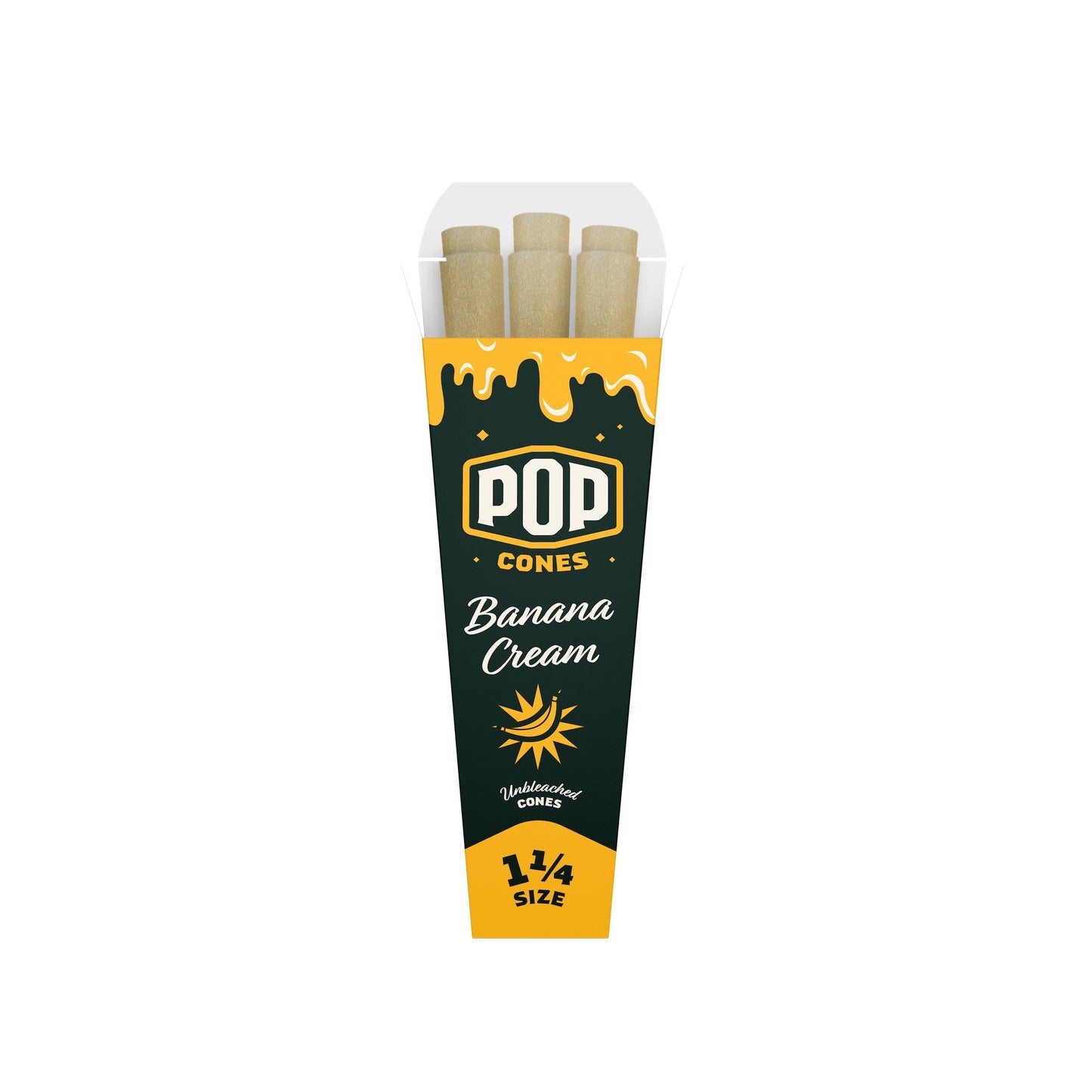 Pop Cones Unbleached Rolling Cones 6ct 1.25in
