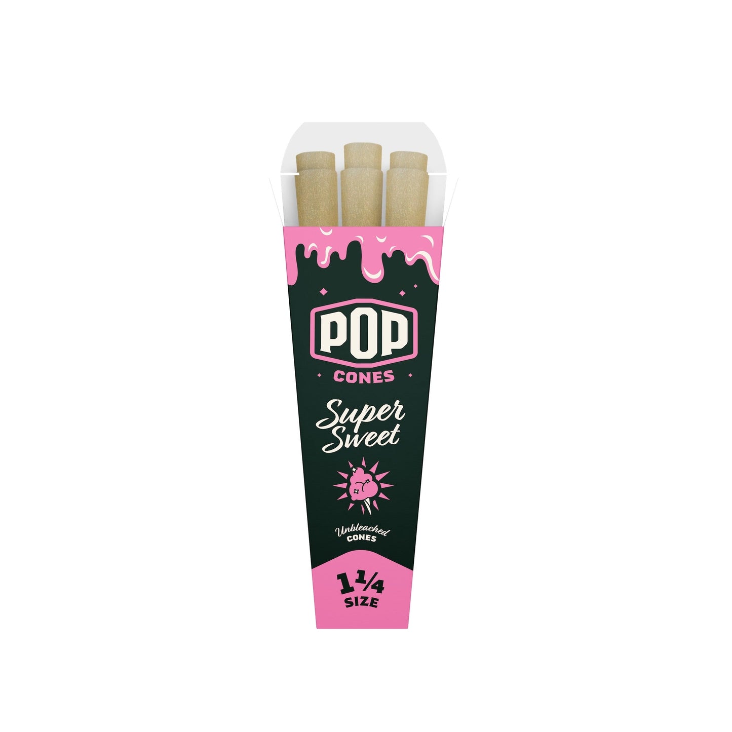 Pop Cones Unbleached 1.25 Inch Cone 6ct