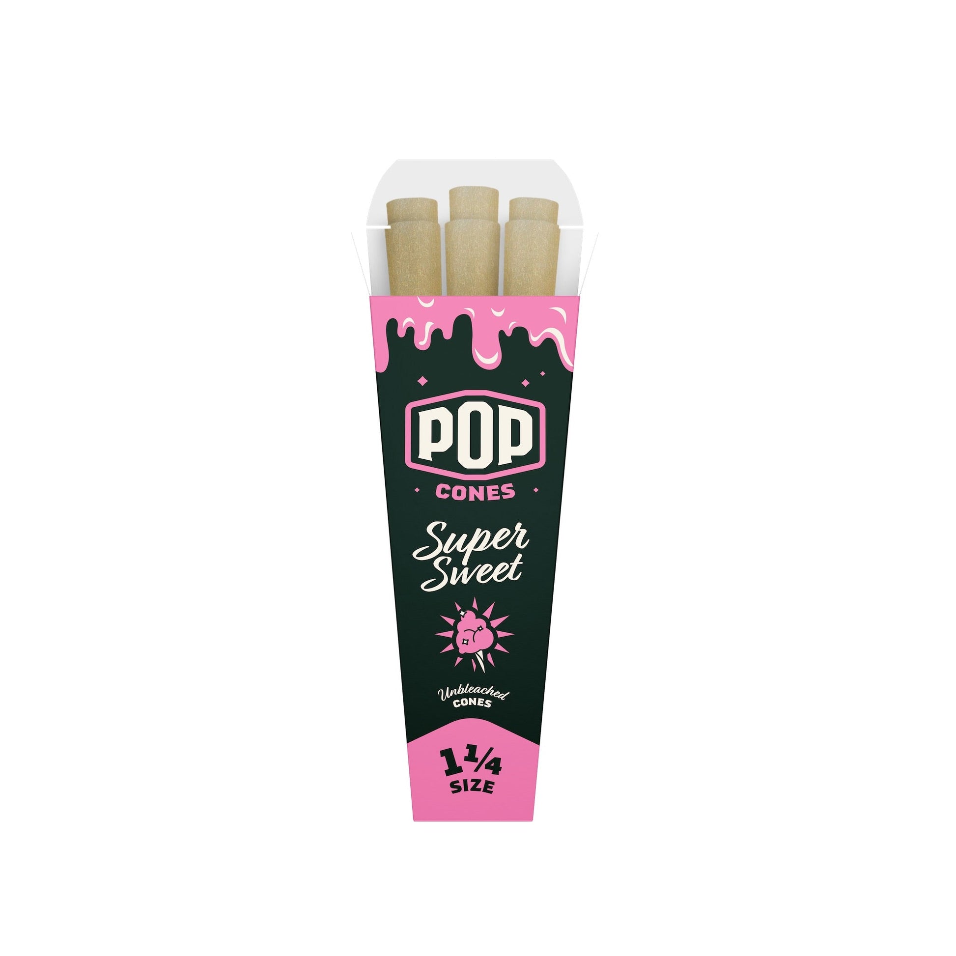 Pop Cones Unbleached 1.25 Inch Cone 6ct