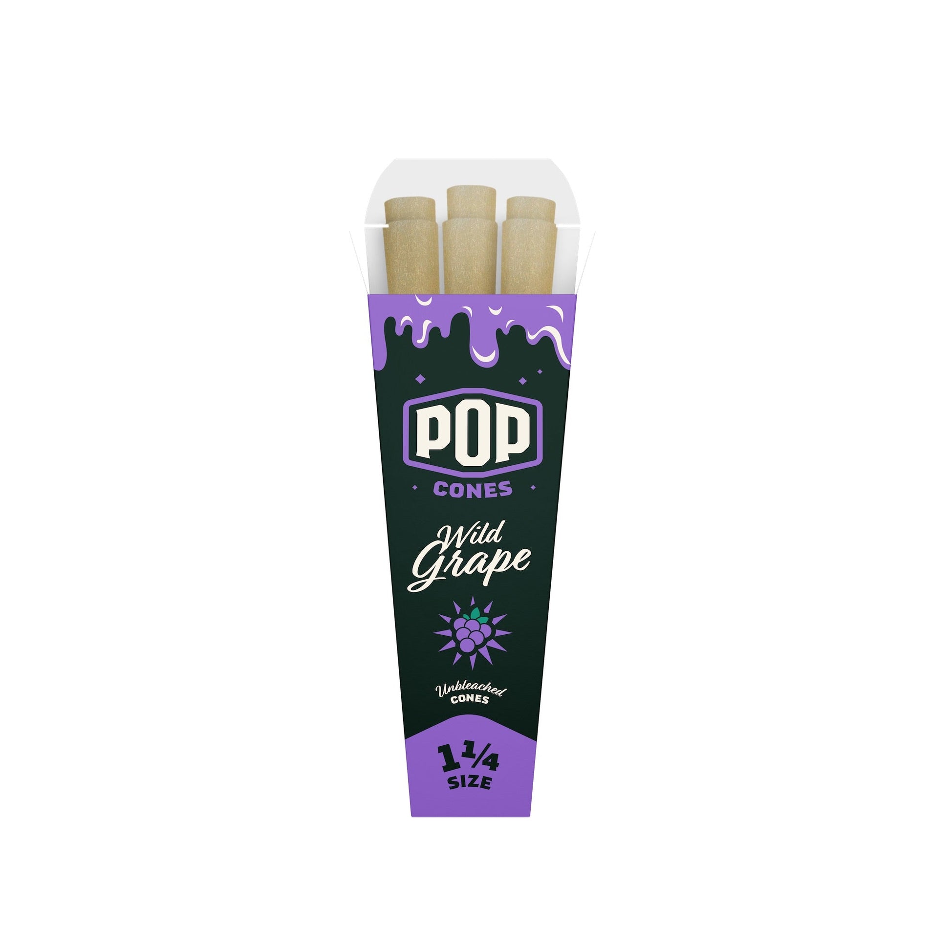 Pop Cones Unbleached Rolling Cones 6ct 1.25in