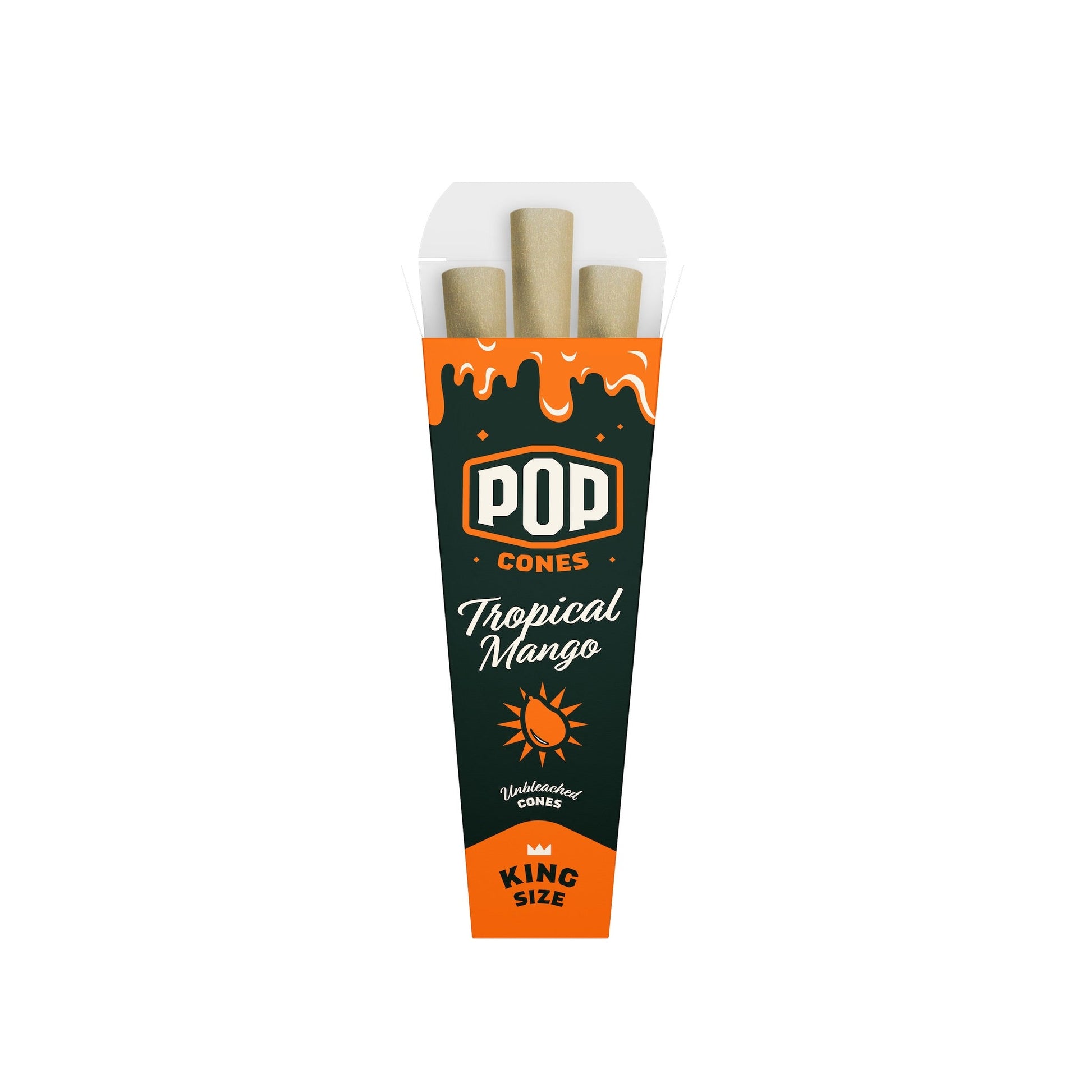 Pop Cones Unbleached King Size Cones 3ct