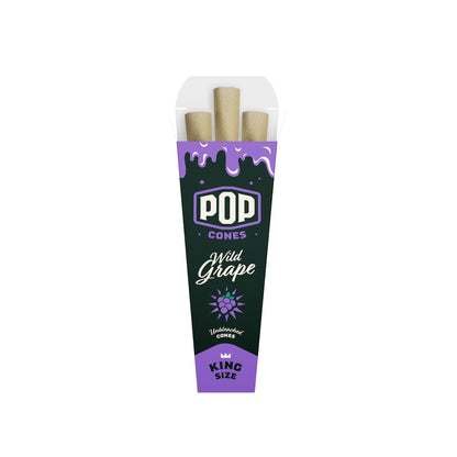 Pop Cones Unbleached King Size Cones 3ct