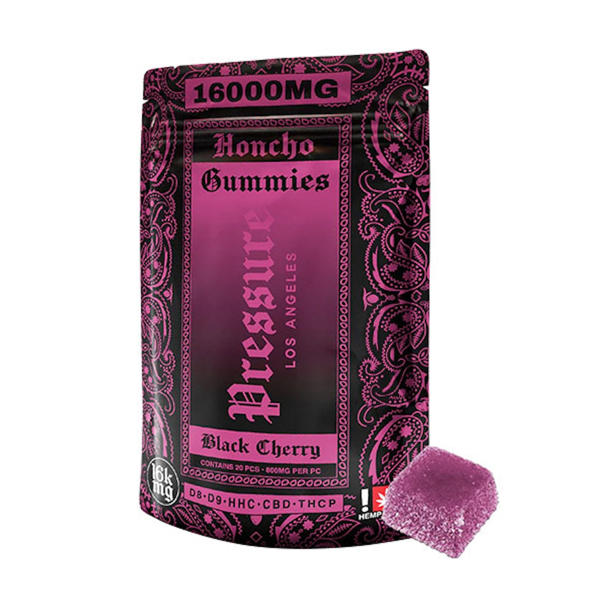 Pressure Honcho Blend Black Cherry Gummies 16000mg