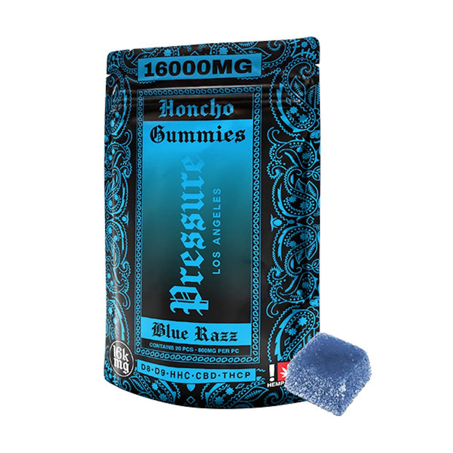 Pressure Honcho Blend Blue Razz Gummies 16000mg