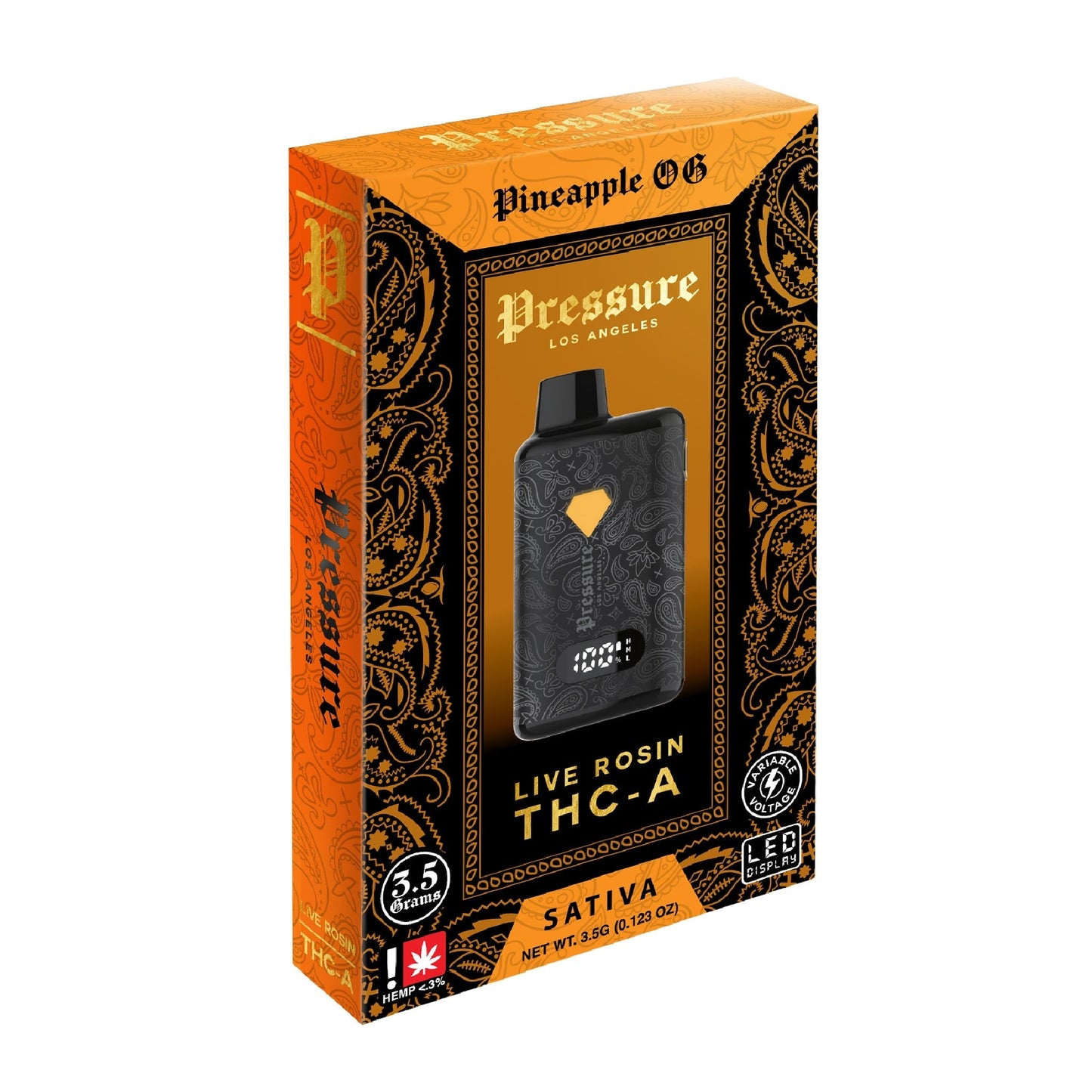 Pressure Live Rosin THC-A Vaporizer 3500mg