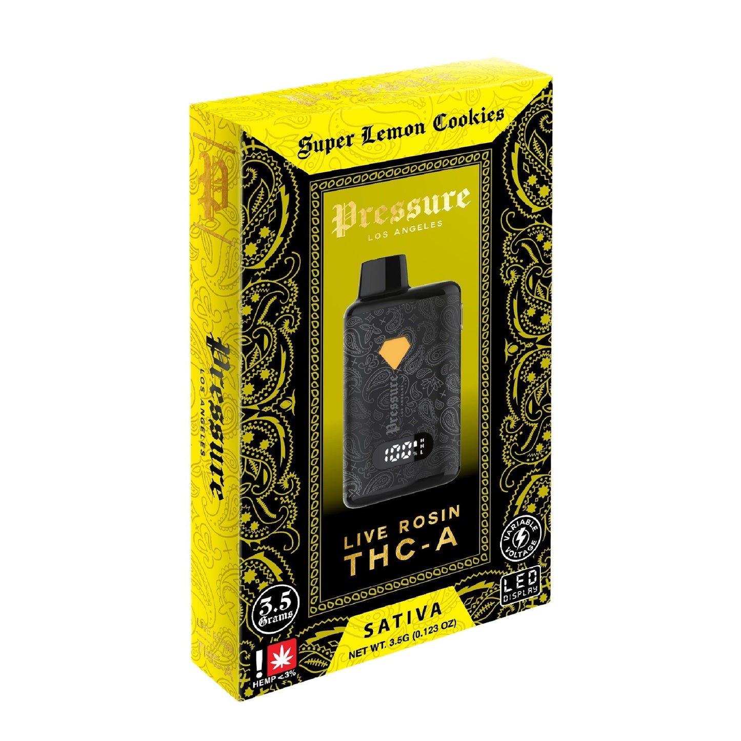 Pressure Live Rosin THC-A Vaporizer 3500mg