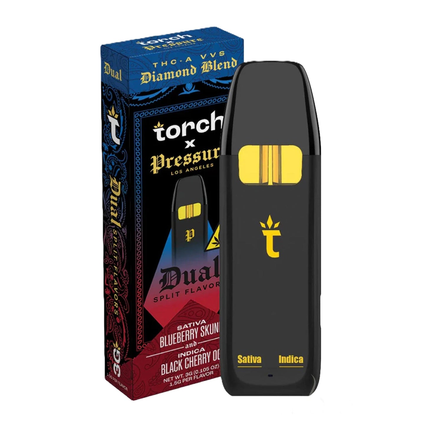Pressure x Torch Dual Split Flavors THC-A VVS Vaporizer 3000mg