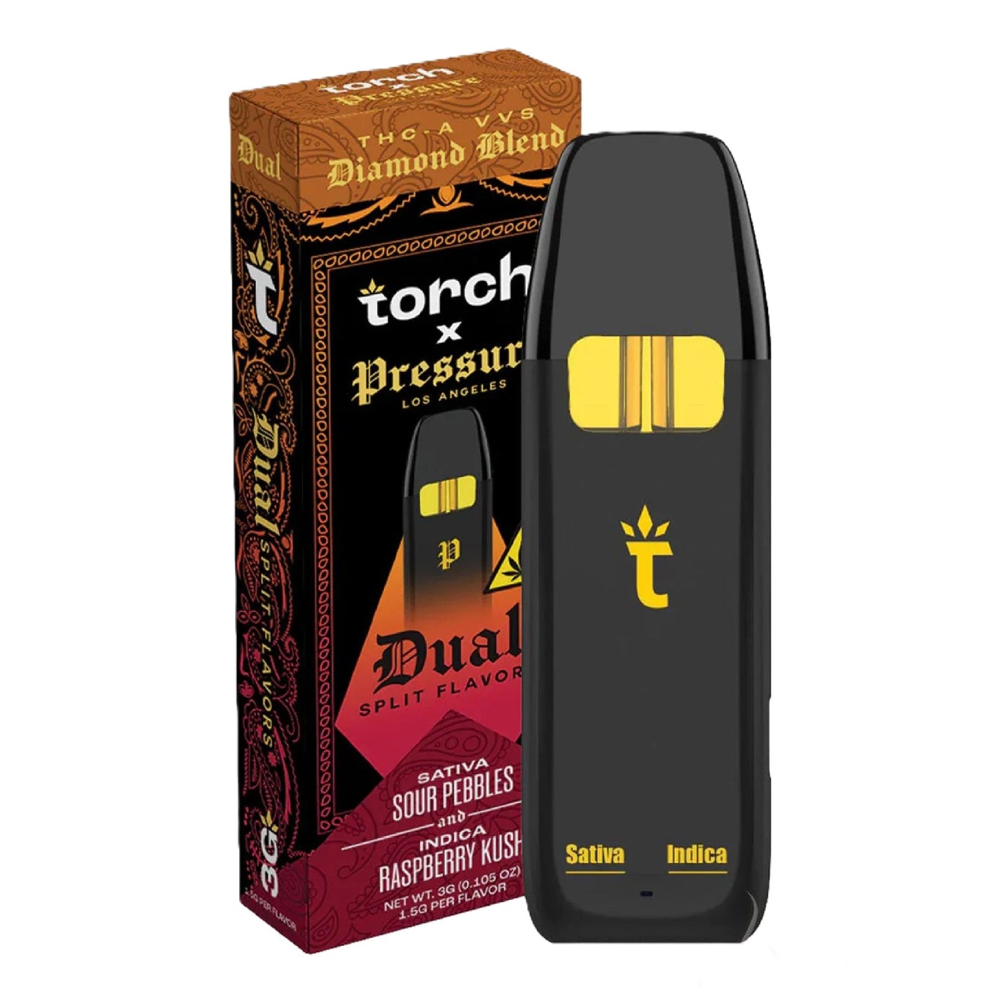 Pressure x Torch Dual Split Flavors THC-A VVS Vaporizer 3000mg
