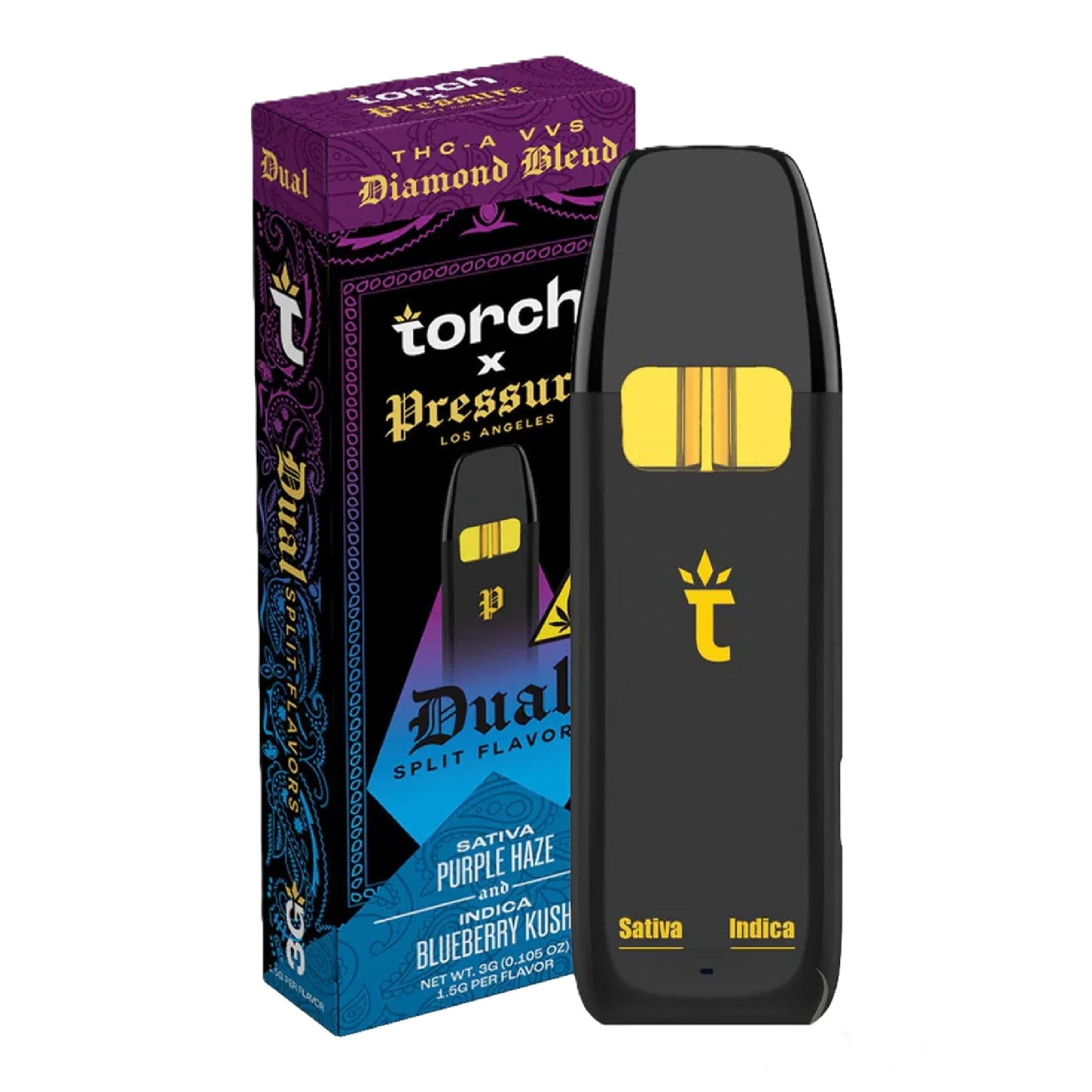 Pressure x Torch Dual Split Flavors THC-A VVS Vaporizer 3000mg