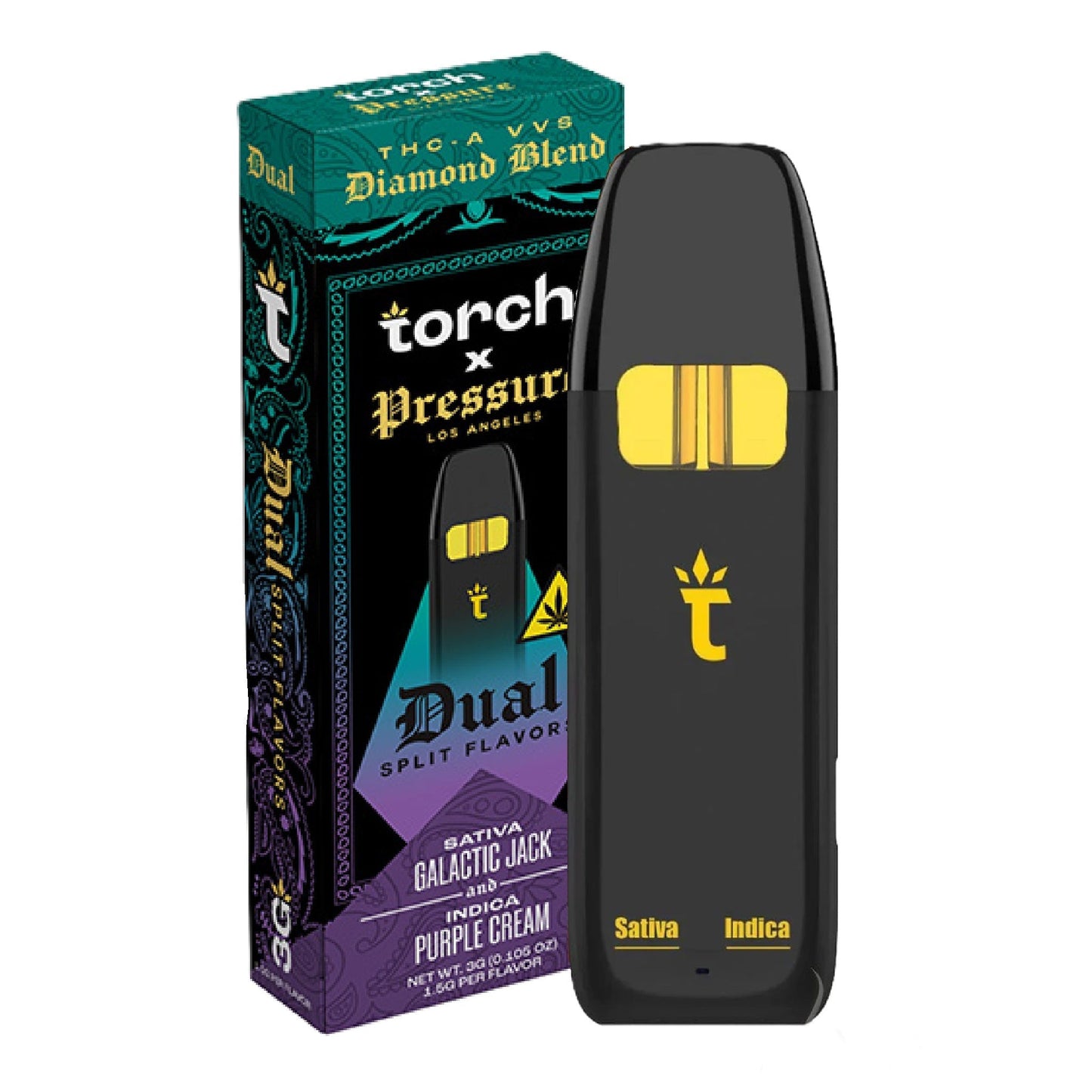 Pressure x Torch Dual Split Flavors THC-A VVS Vaporizer 3000mg