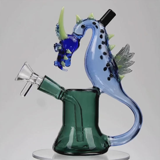 Amy Sea Dragon Bubbler Bong 7in