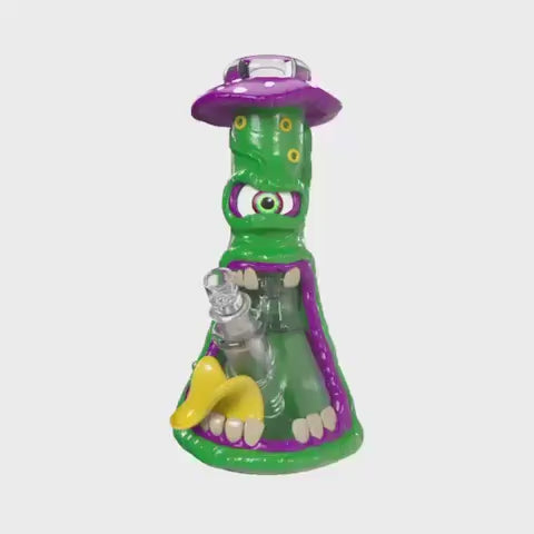 Amy Green Eyed Toadstool Monster Bong 13in