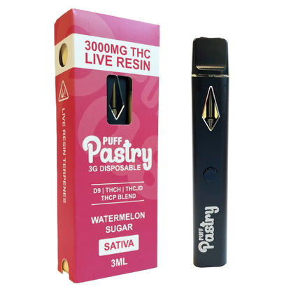 Puff Pastry THC Live Resin Blend Vaporizer 3000mg