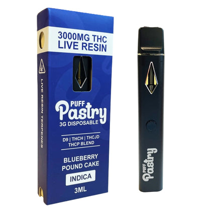 Puff Pastry THC Live Resin Blend Vaporizer 3000mg