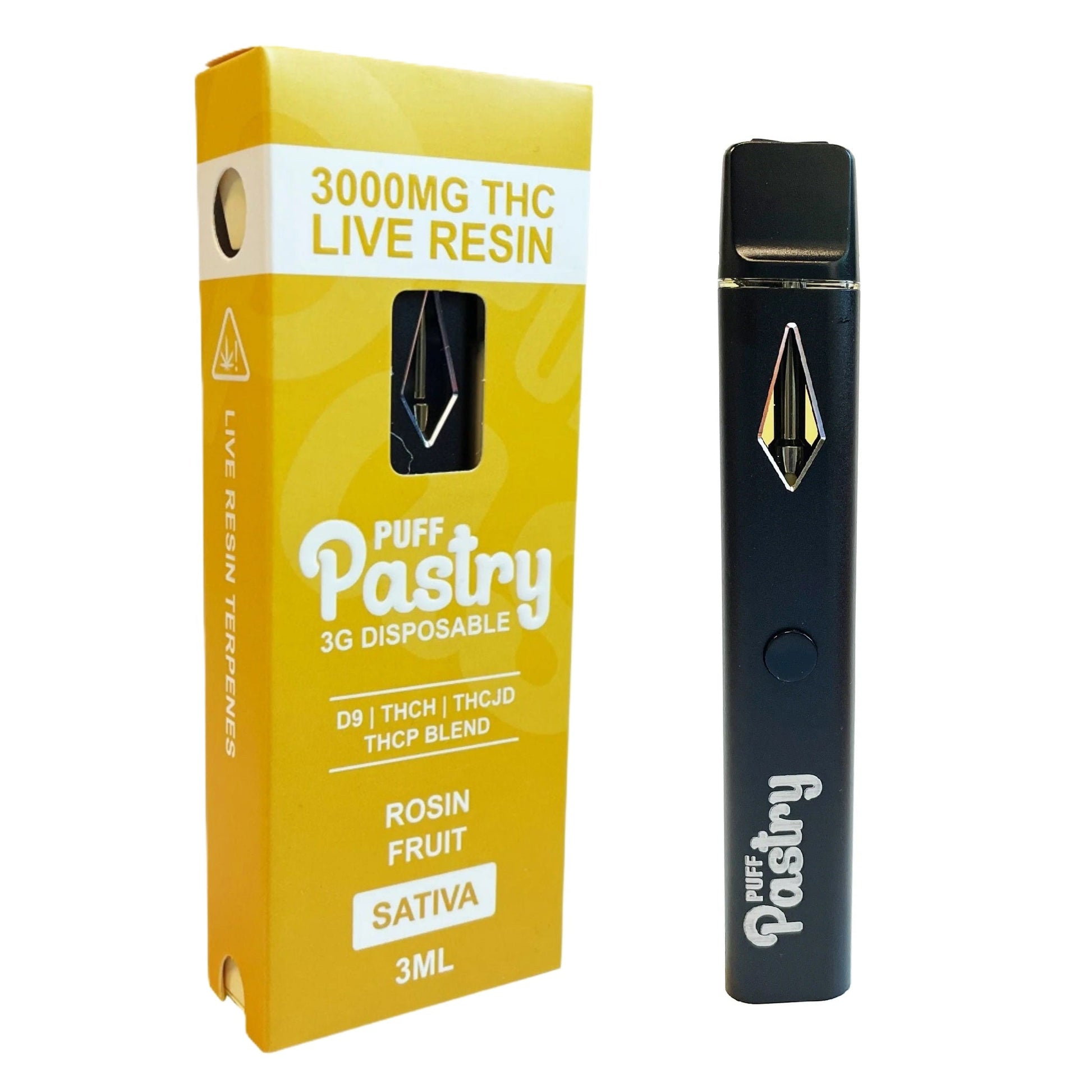 Puff Pastry THC Live Resin Blend Vaporizer 3000mg