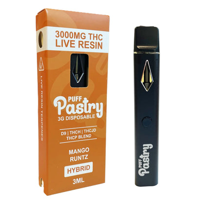 Puff Pastry THC Live Resin Blend Vaporizer 3000mg