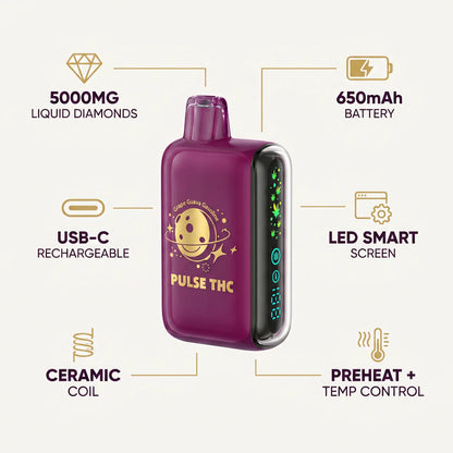 Pulse THC-A Liquid Diamonds Vaporizer 5000mg