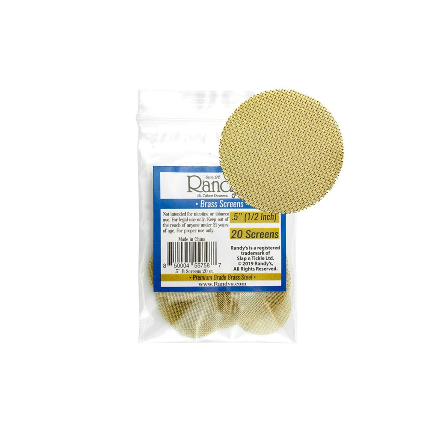 Randy's Mesh Pipe Screens 3 Pack 60 Count Brass Steel