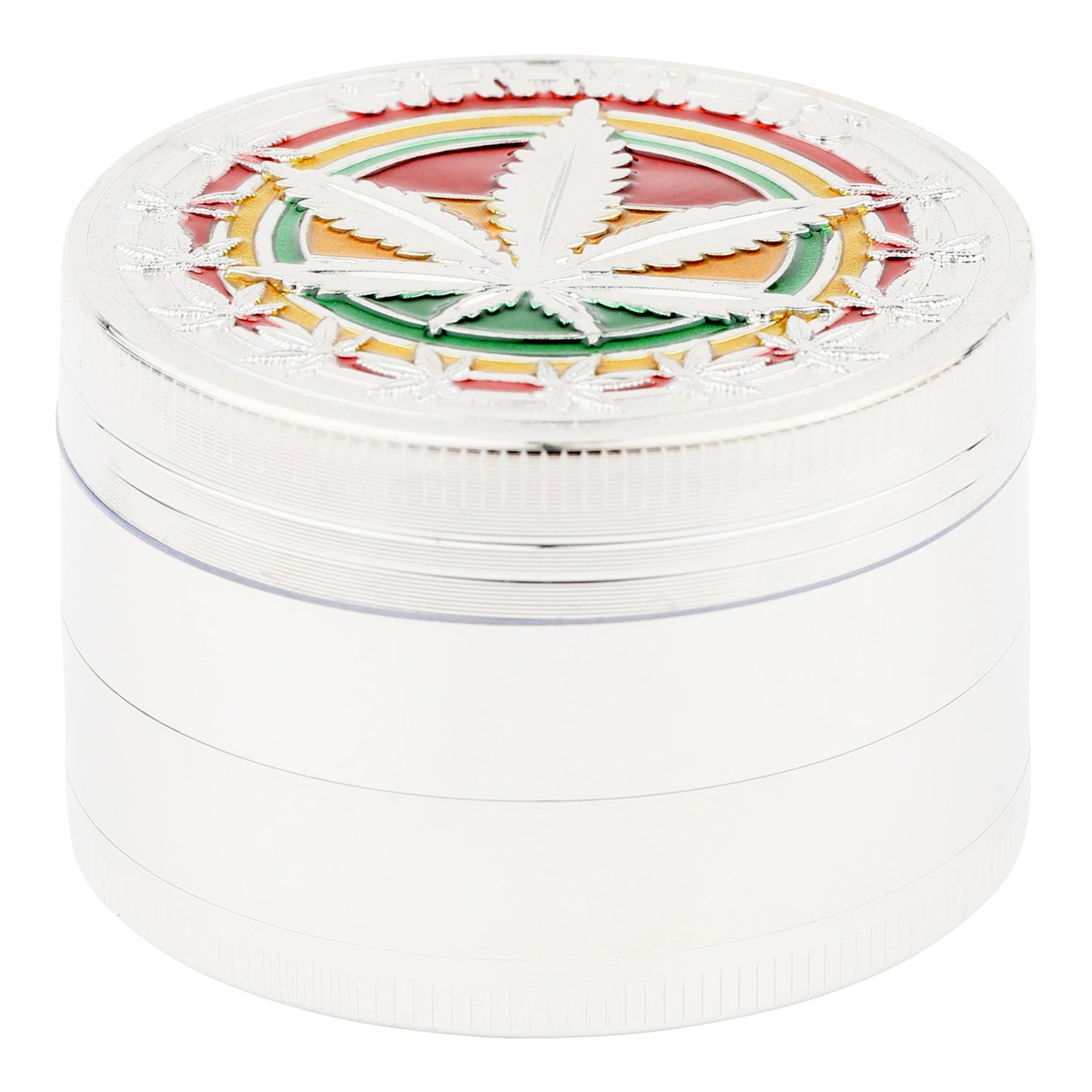 Everything 420 Rasta Leaf 4 Piece Herb Grinder 52mm Metal