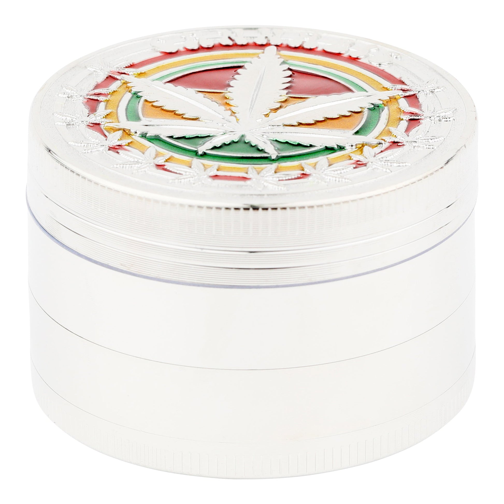 Everything 420 Rasta Leaf 4 Piece Herb Grinder 52mm Metal