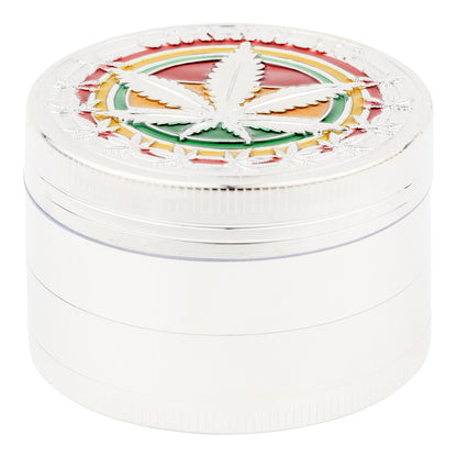 Everything 420 Rasta Leaf 4 Piece Herb Grinder 52mm Metal