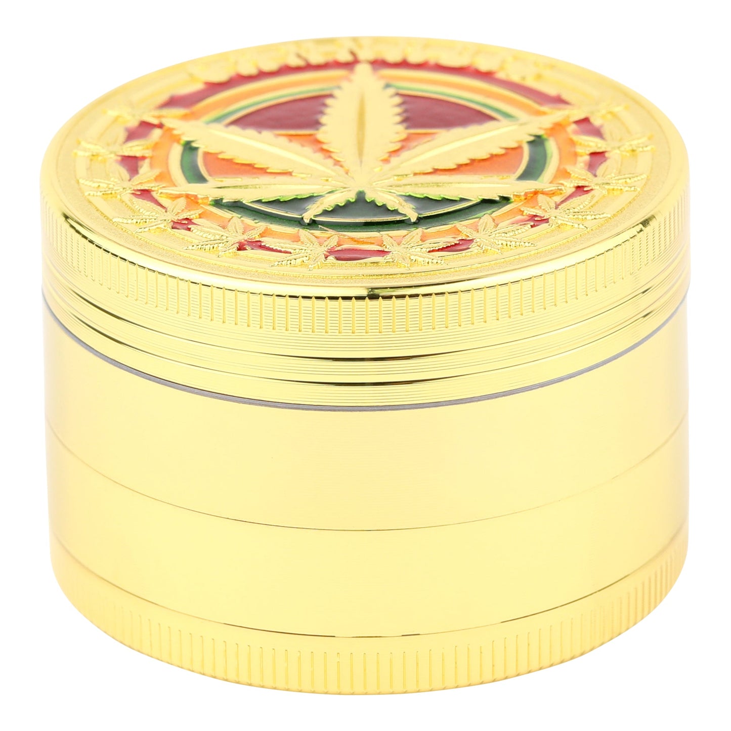 Everything 420 Rasta Leaf 4 Piece Herb Grinder 52mm Metal