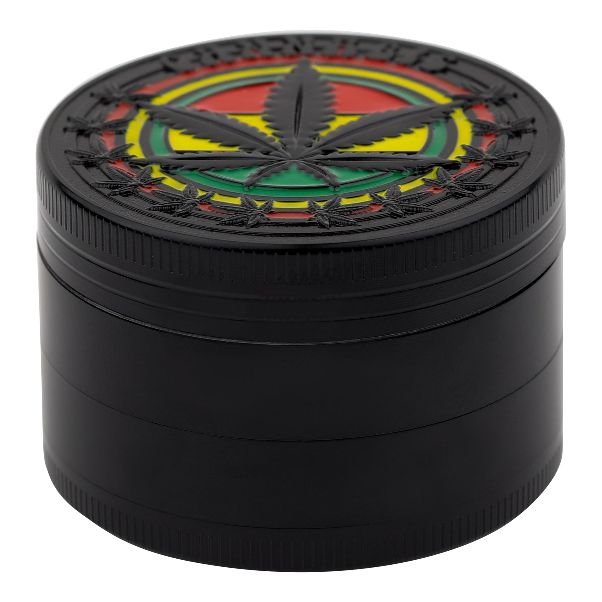 Everything 420 Rasta Leaf 4 Piece Herb Grinder 52mm Metal