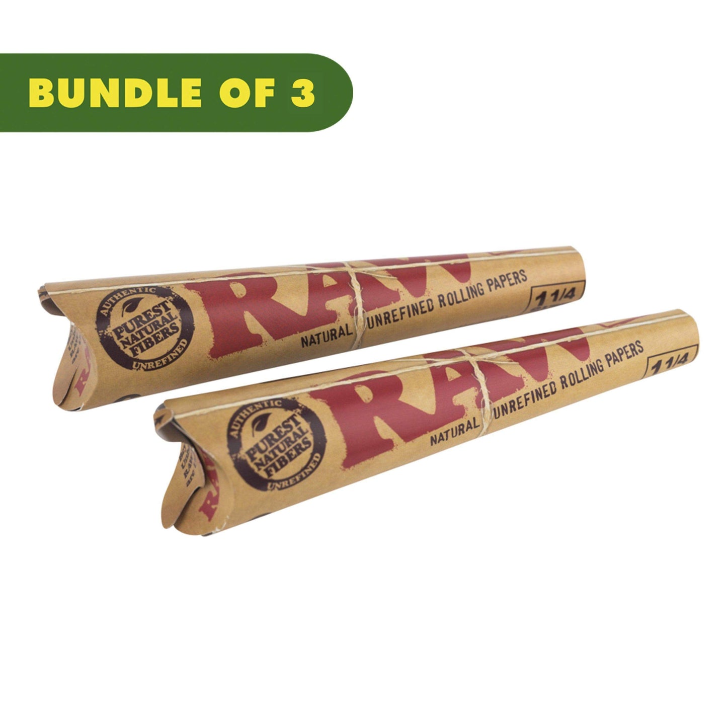 RAW Cone Papers 1 1/4 Wide Pre-Rolled 3 Pack