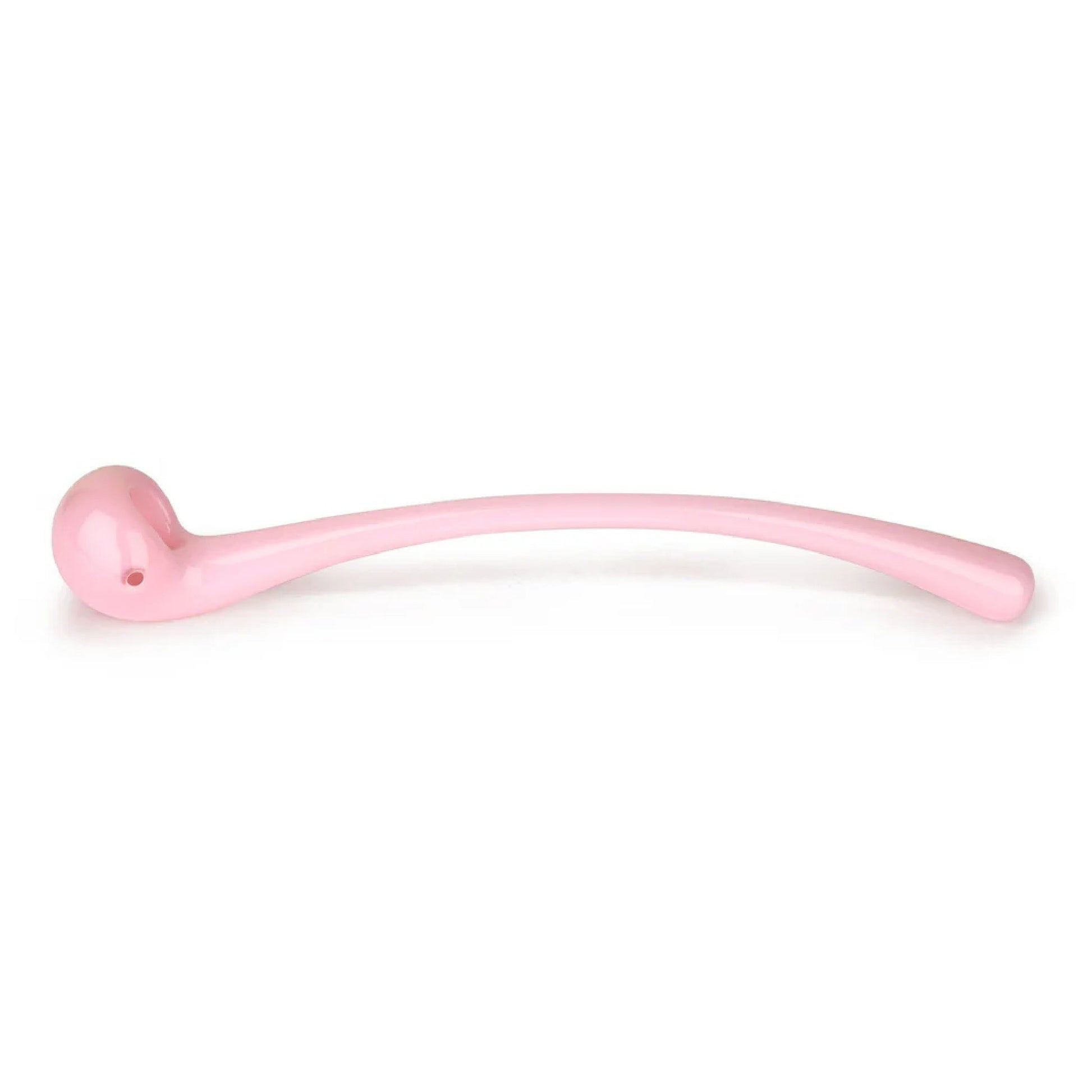 Red Eye Glass Pink Opal Gandalf Hand Pipe 9in Borosilicate