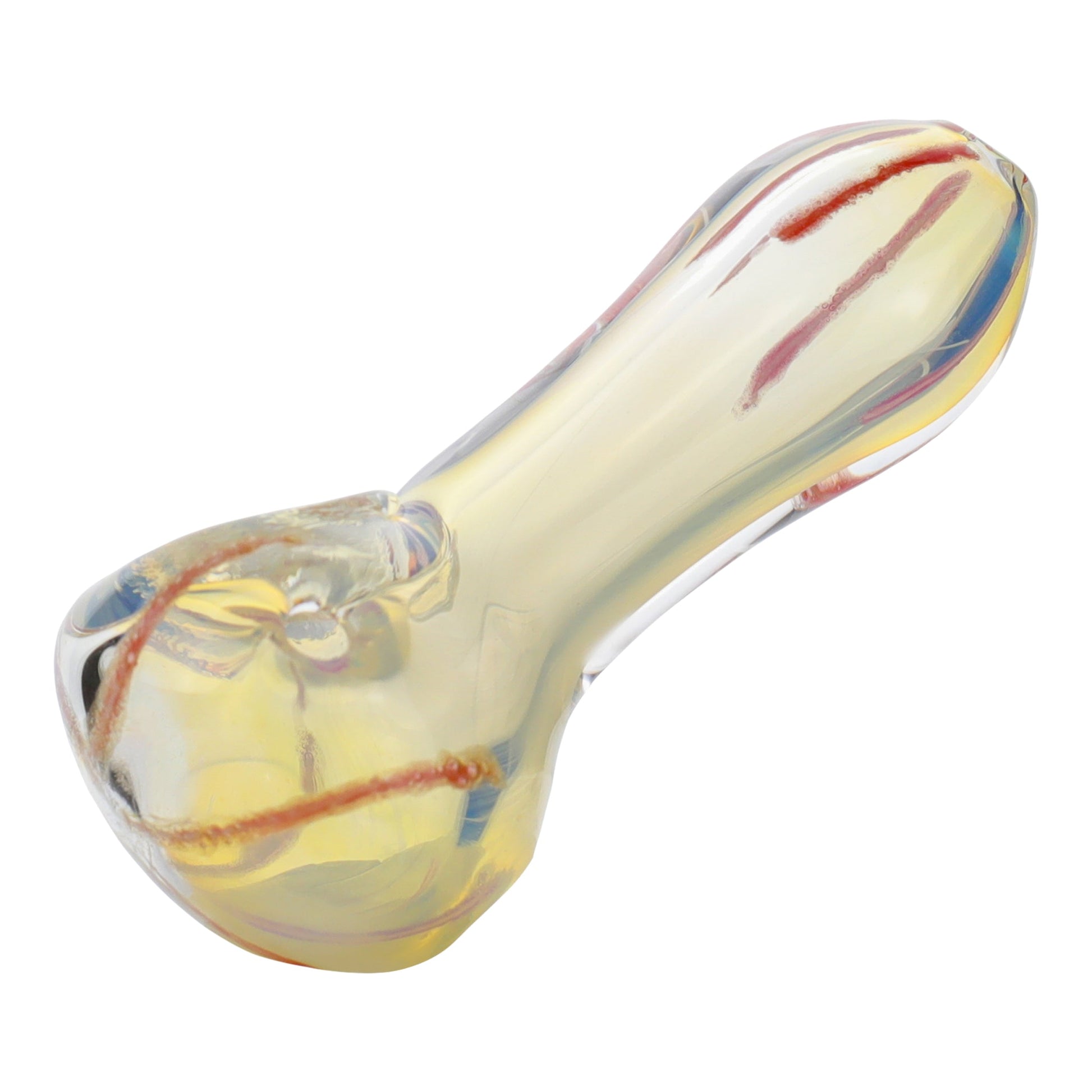 Red Stripe Borosilicate Glass Pipe 3in