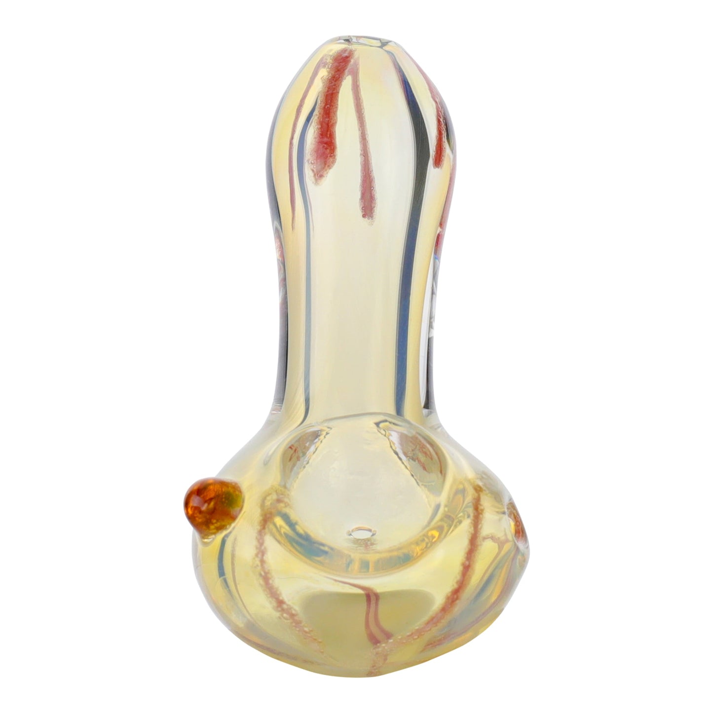 Red Stripe Borosilicate Glass Pipe 3in