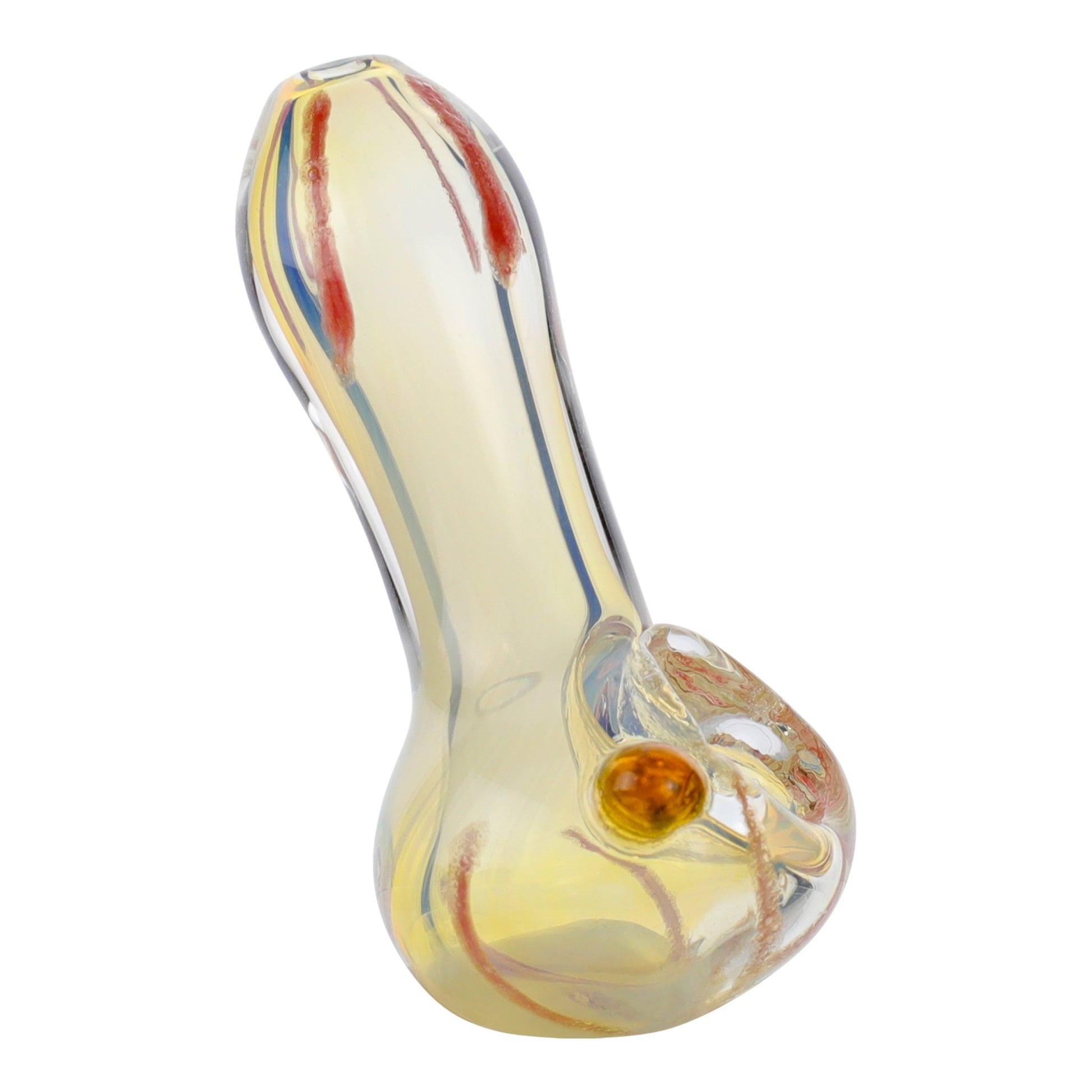 Red Stripe Borosilicate Glass Pipe 3in