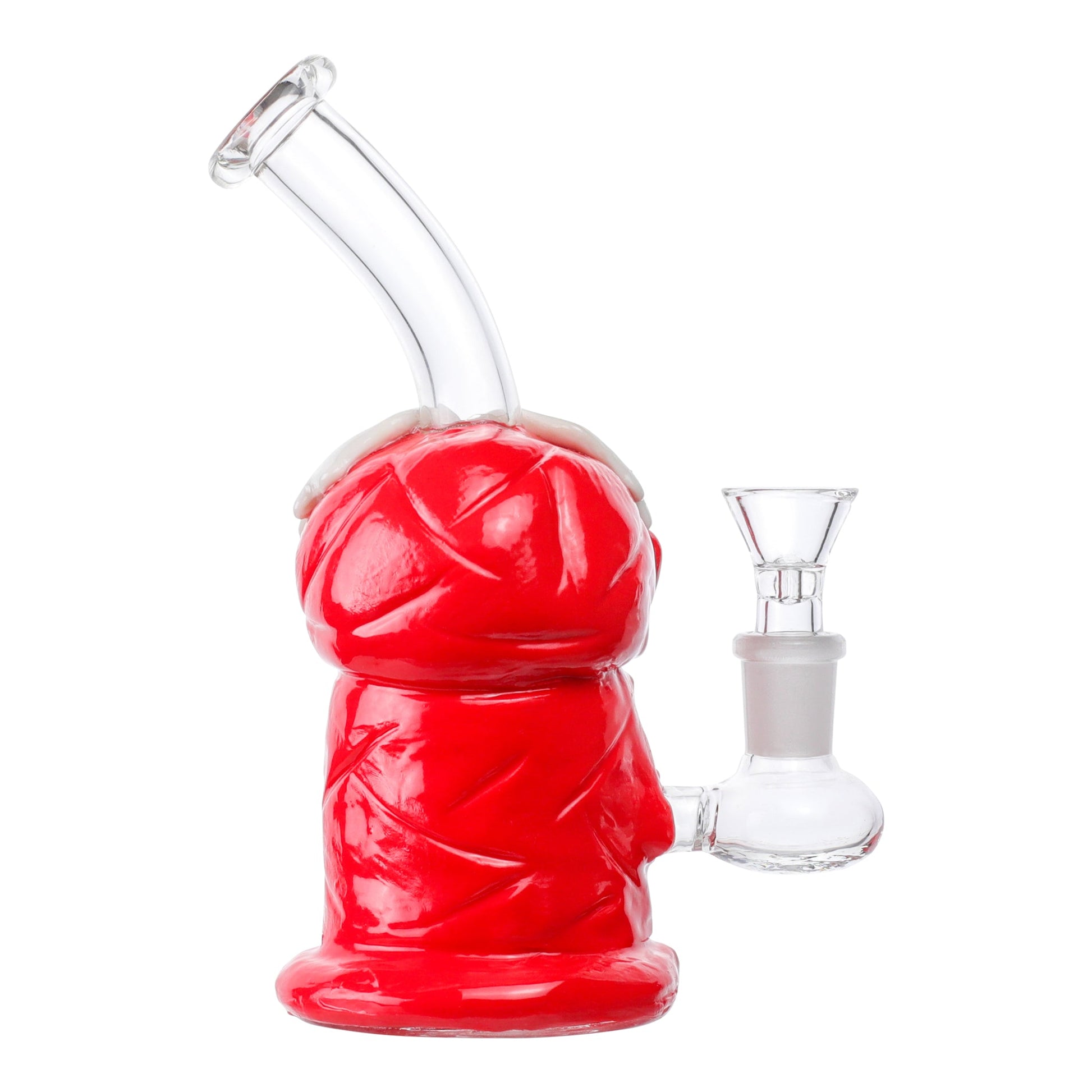 Red Venom Bubbler Bong 7in Borosilicate Glass