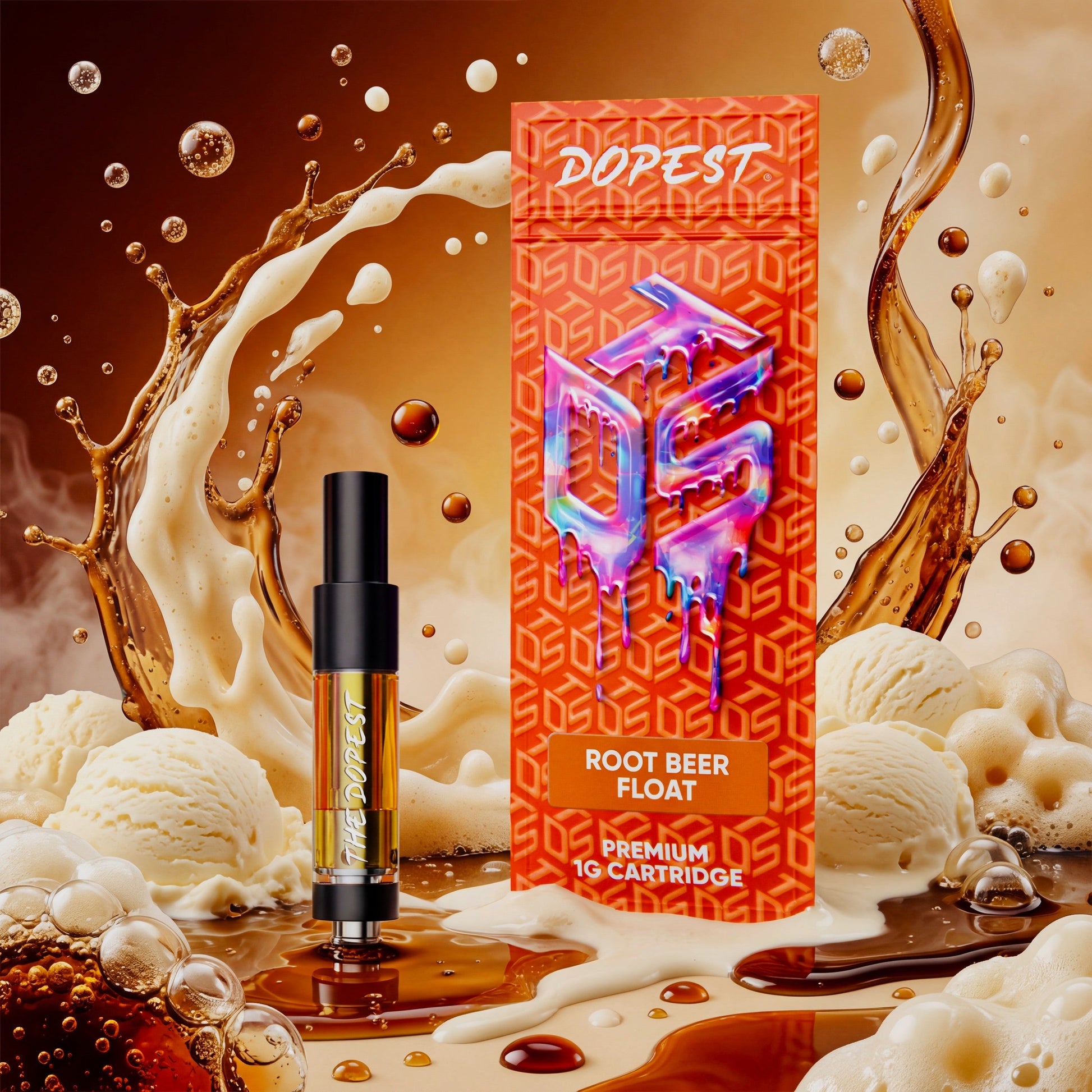 The Dopest Shop Root Beer Float THCA Vape Cartridge 1g
