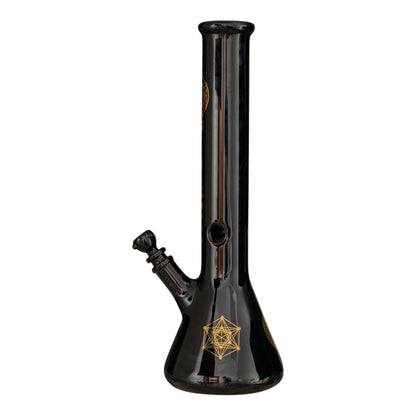 JellyFish Glass Sacred Geometry Beaker Bong 15in