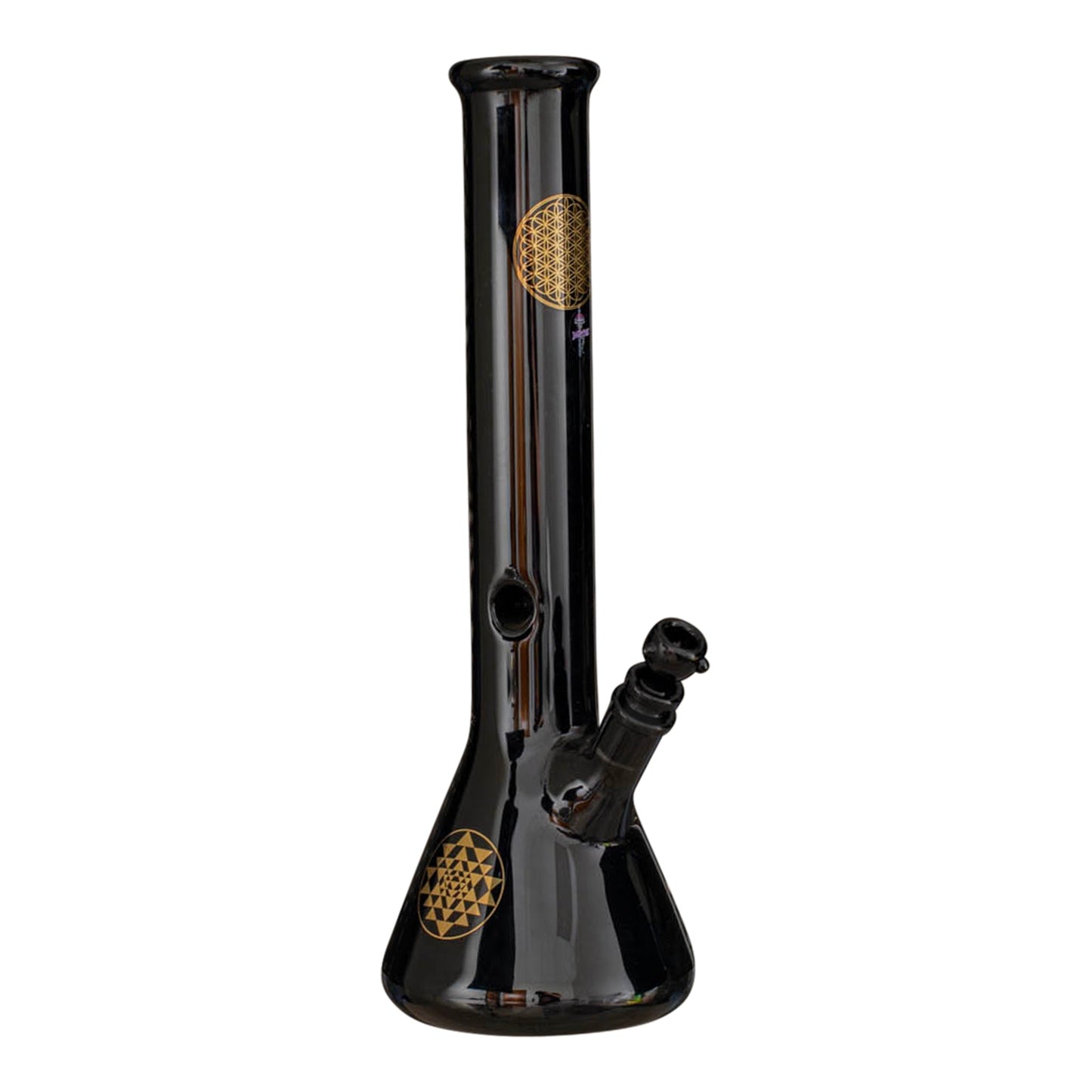 JellyFish Glass Sacred Geometry Beaker Bong 15in