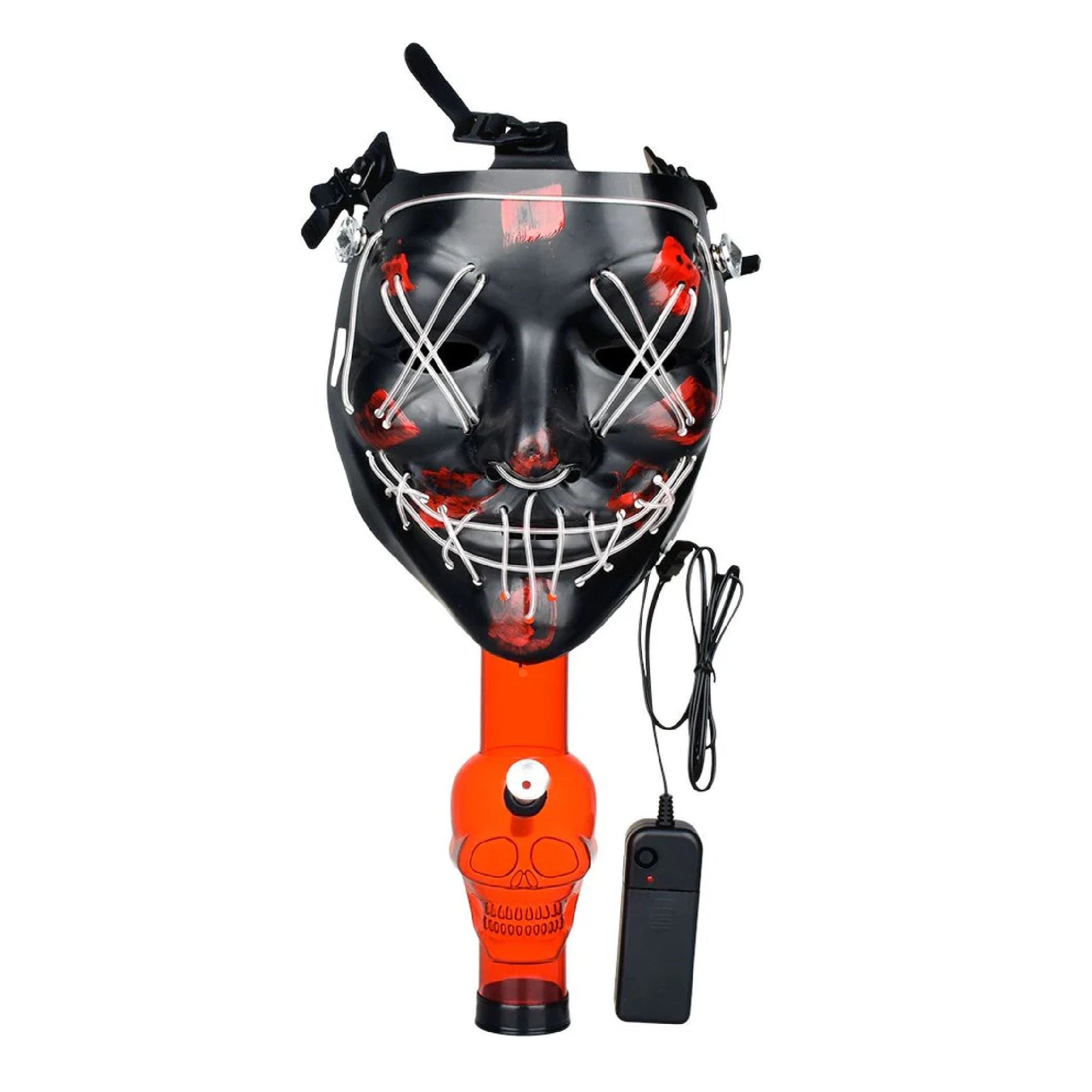AFG Distribution Scary Purge Light Up Gas Mask & Acrylic Water Pipe Set 8in