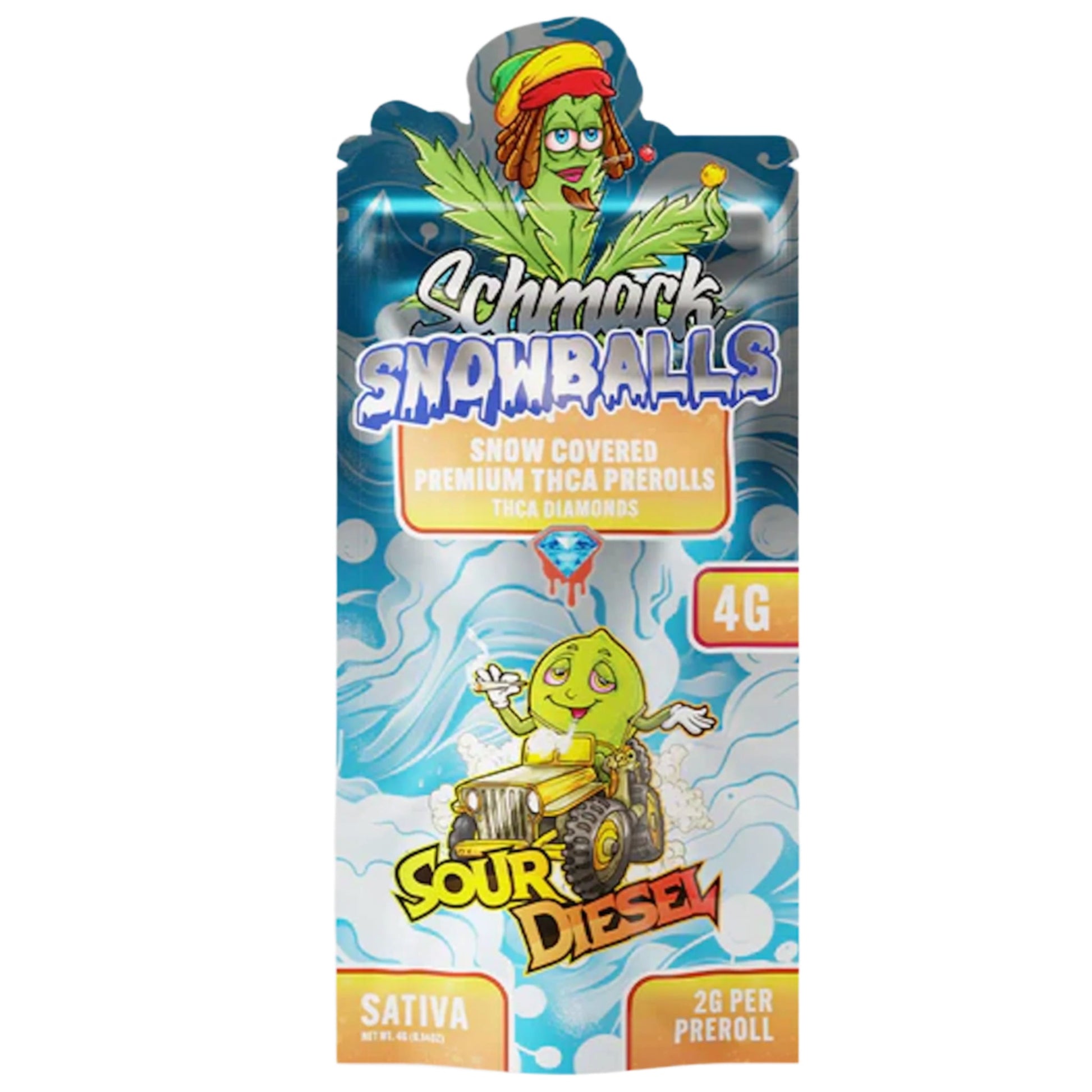 Schmack Snowballs THC-A Pre-Rolls 2ct 4g