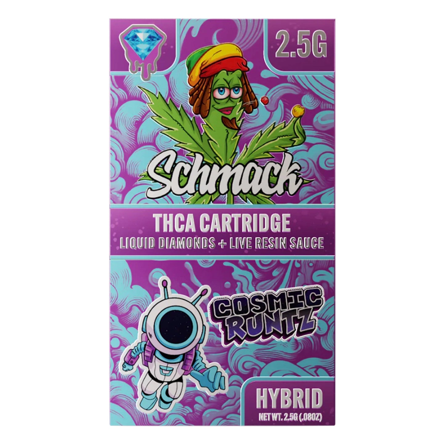 Schmack THC-A Cartridge 2500mg Liquid Diamonds Live Resin 510 Thread