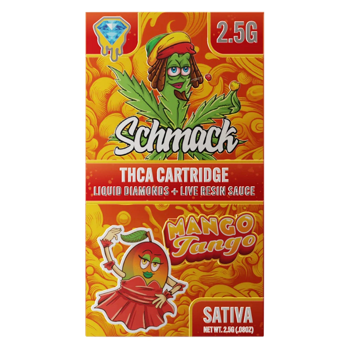 Schmack THC-A Cartridge 2500mg Liquid Diamonds Live Resin 510 Thread