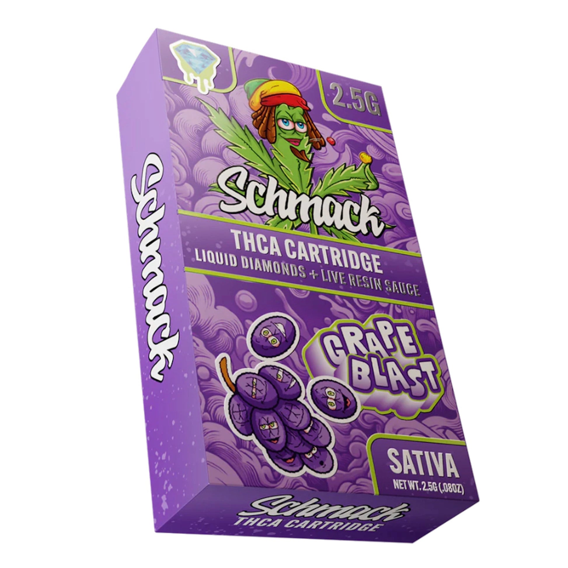 Schmack THC-A Cartridge 2500mg 510 Thread Liquid Diamonds Live Resin