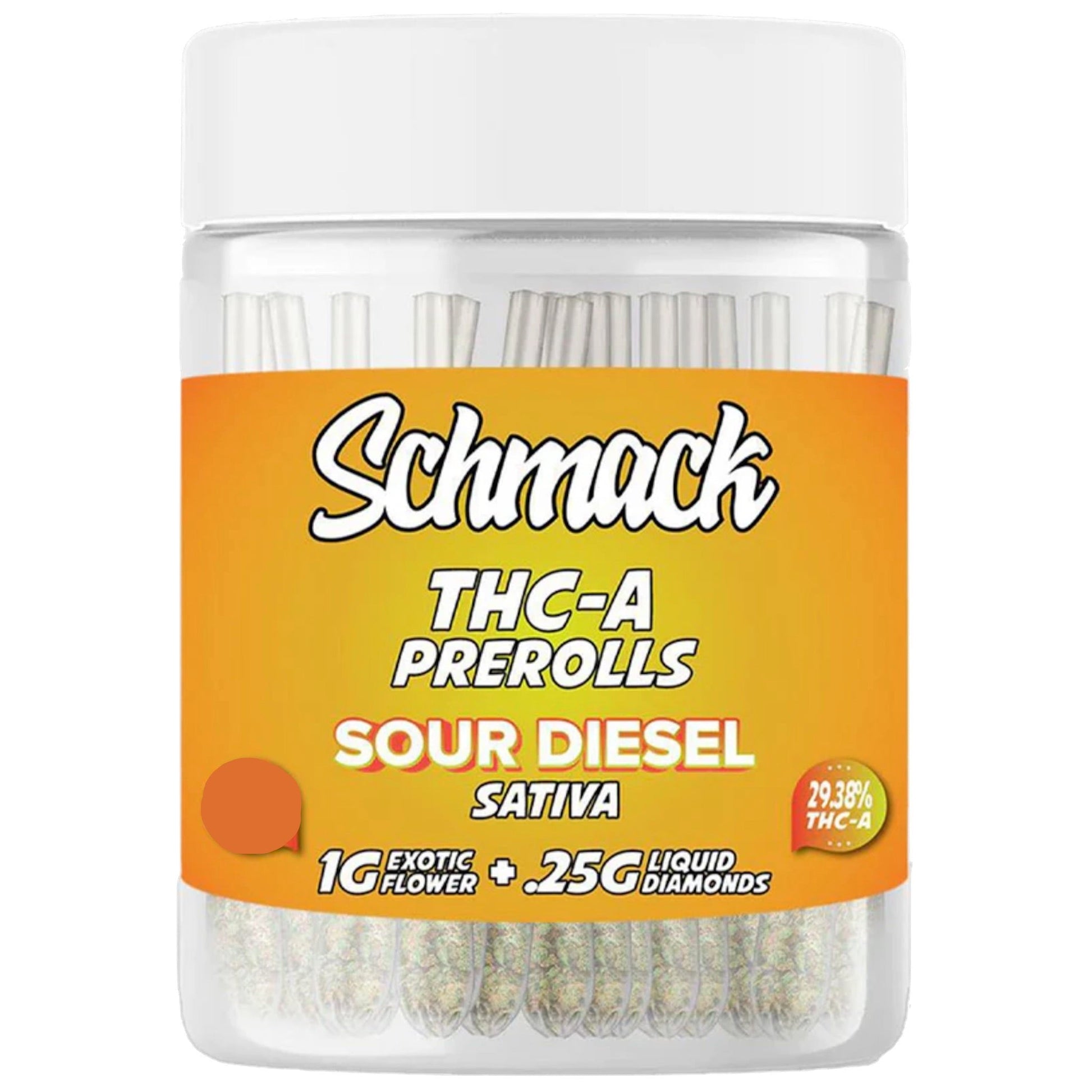 Schmack THC-A Pre-Rolls 25ct 1g Infused Diamonds