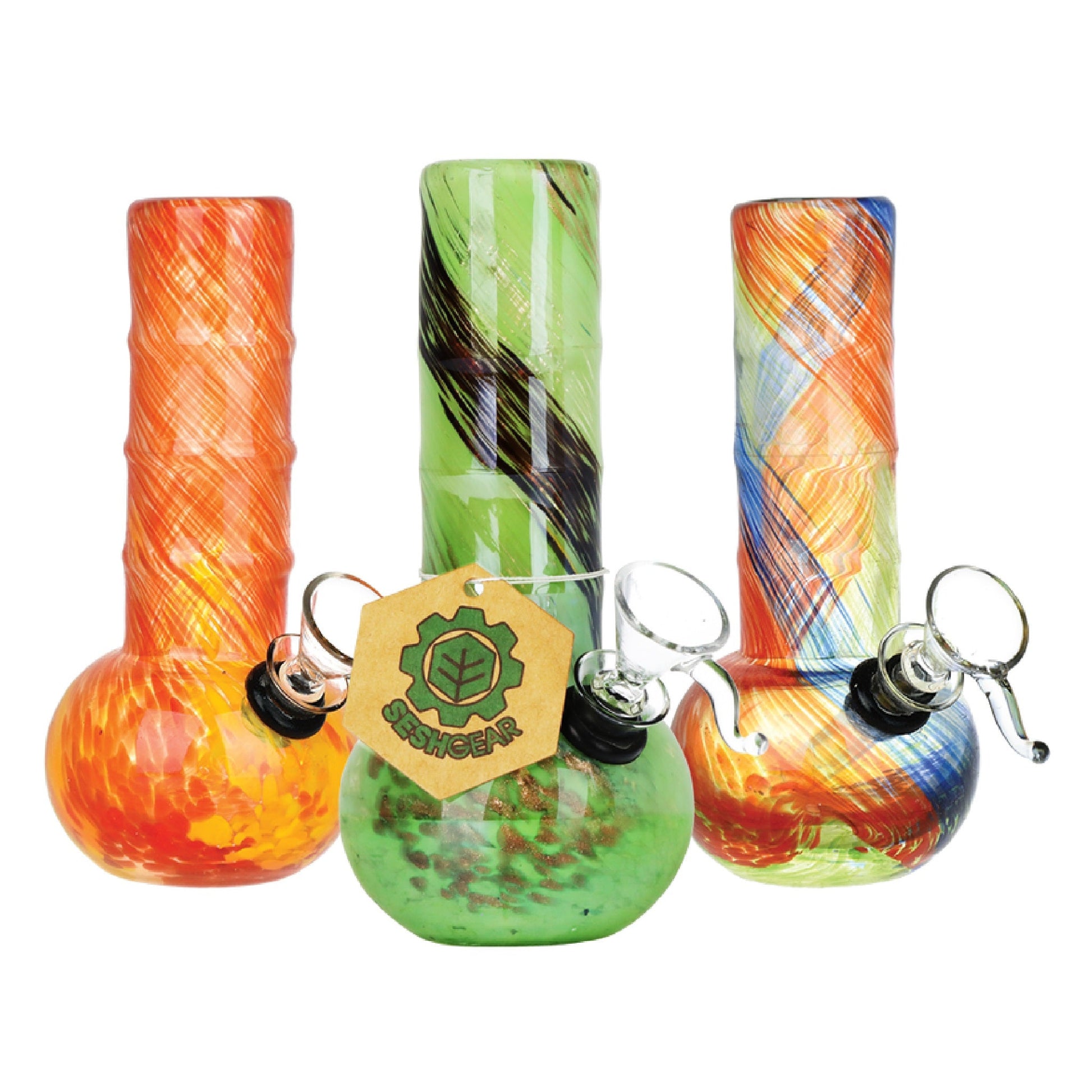 SeshGear Celebrate Joy Soft Glass Bong 6in