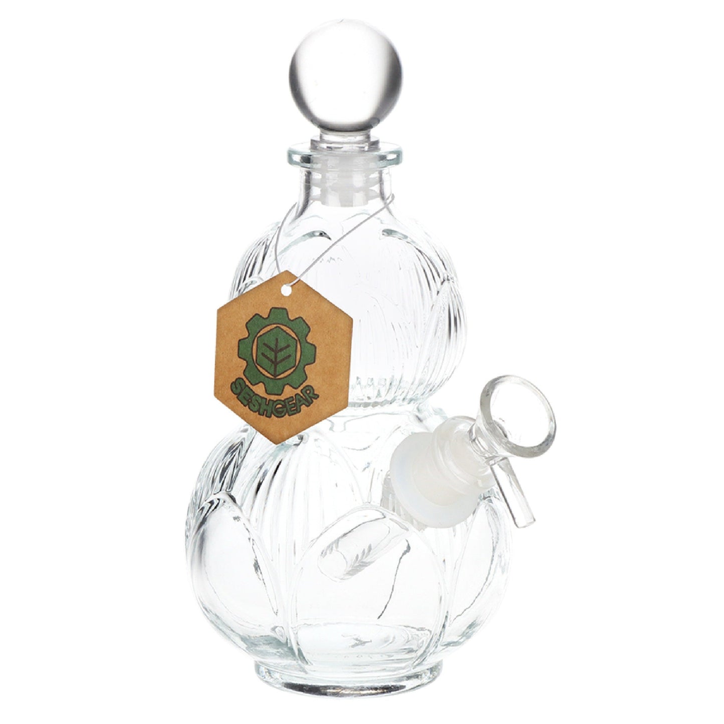 SeshGear Clear Vintage Gourd Bubbler 8in