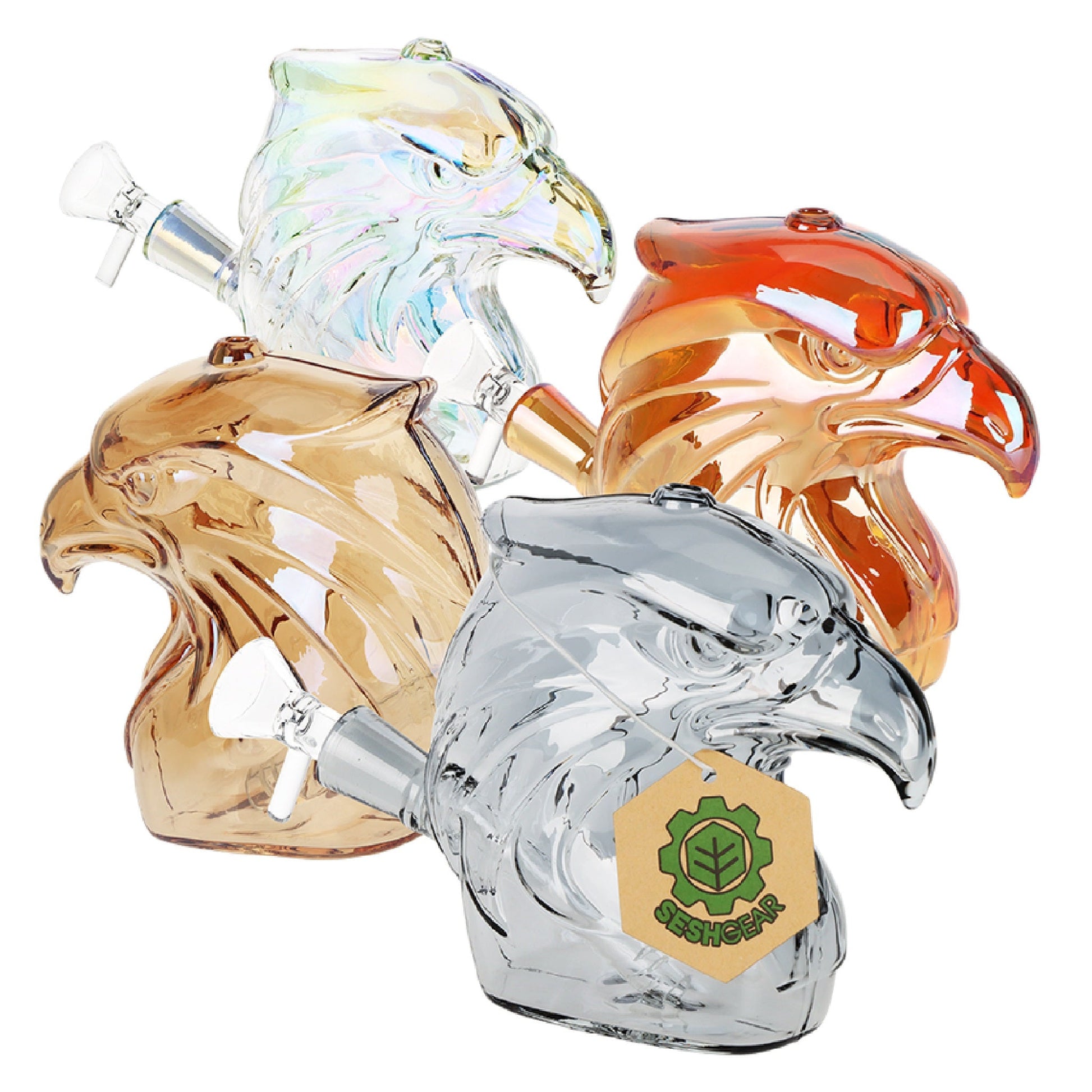 SeshGear Eagle Eye Electroplated Bubbler 4.75in
