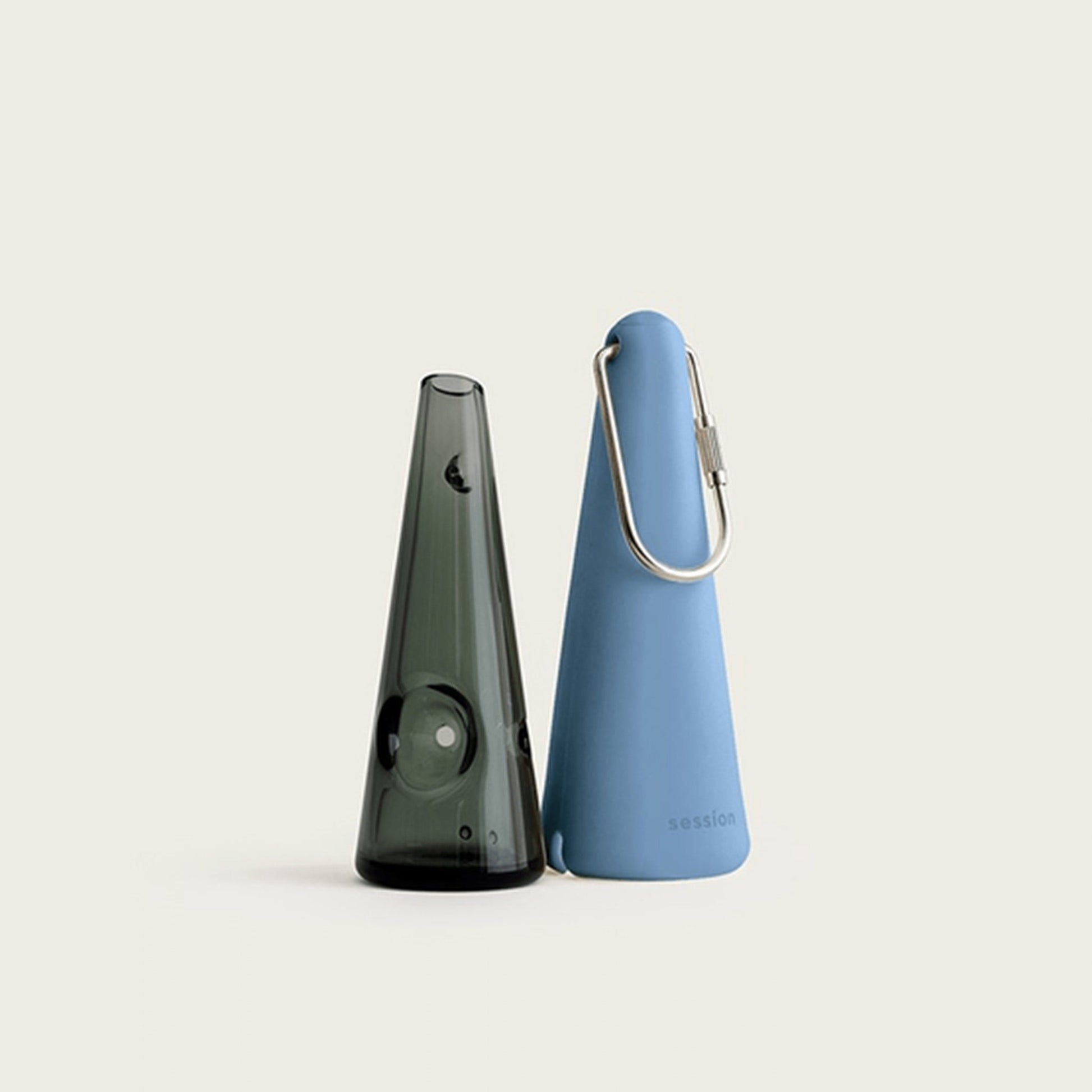 Session Modern Hand Pipe Borosilicate Glass Silicone Case