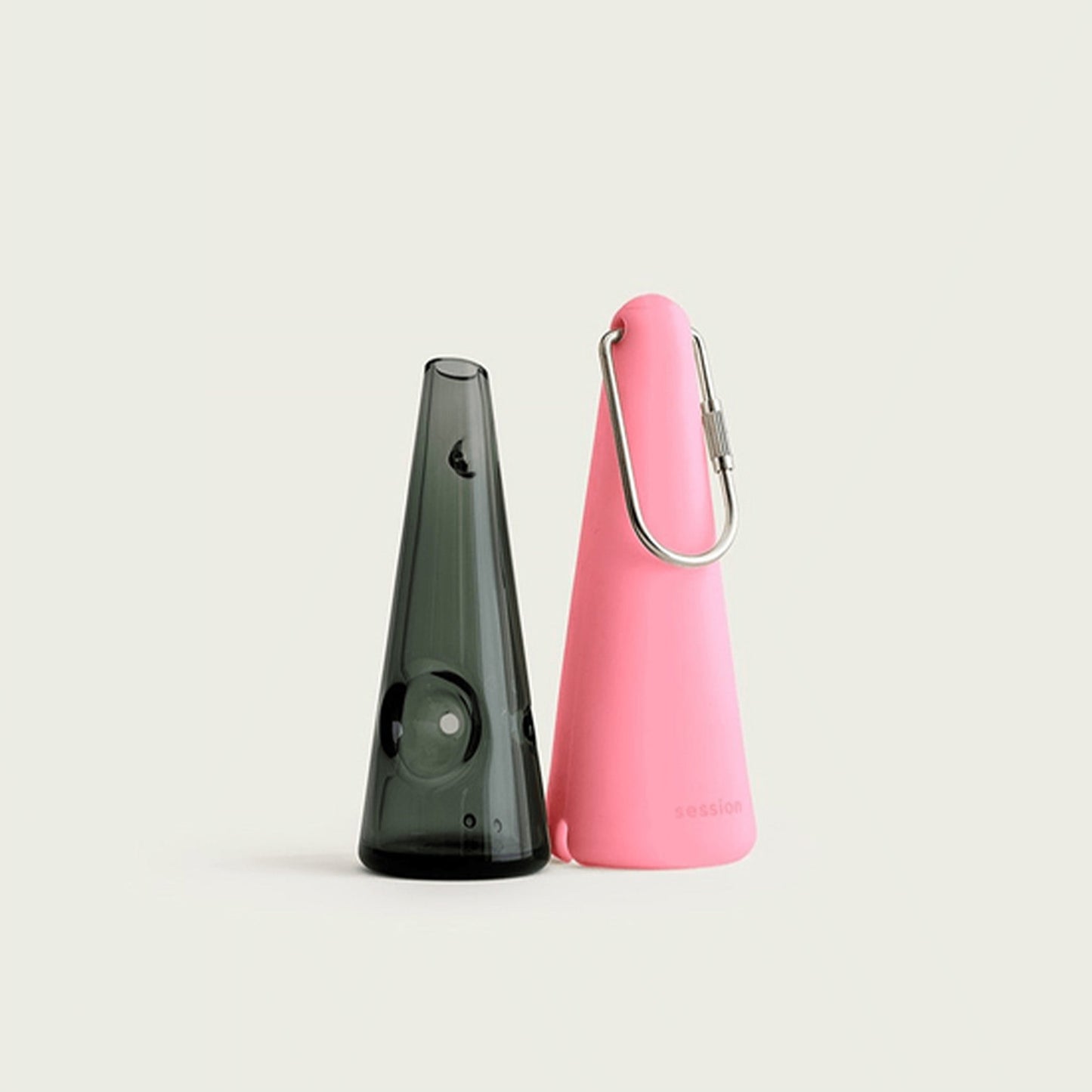 Session Modern Hand Pipe Borosilicate Glass Silicone Case