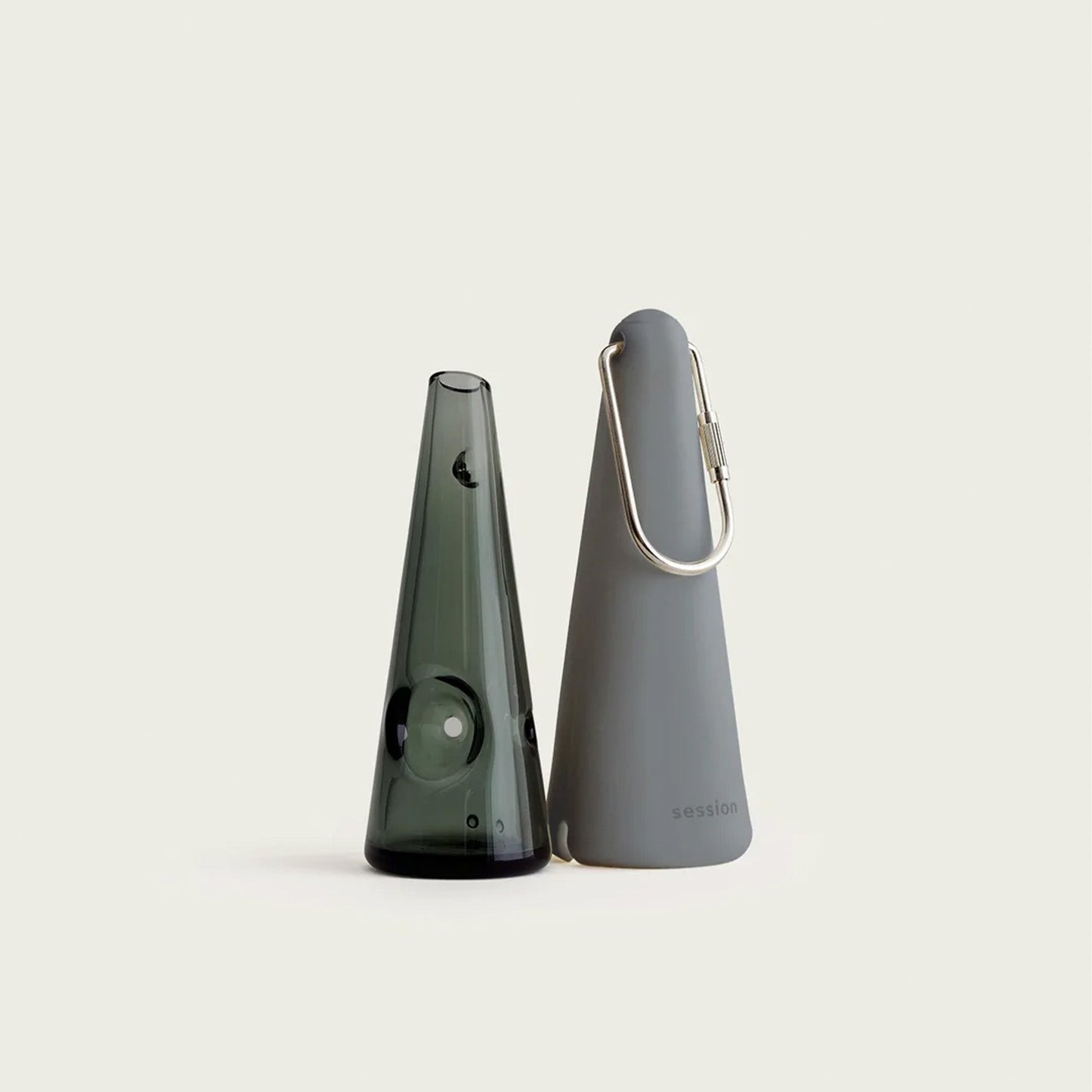 Session Modern Hand Pipe Borosilicate Glass Silicone Case