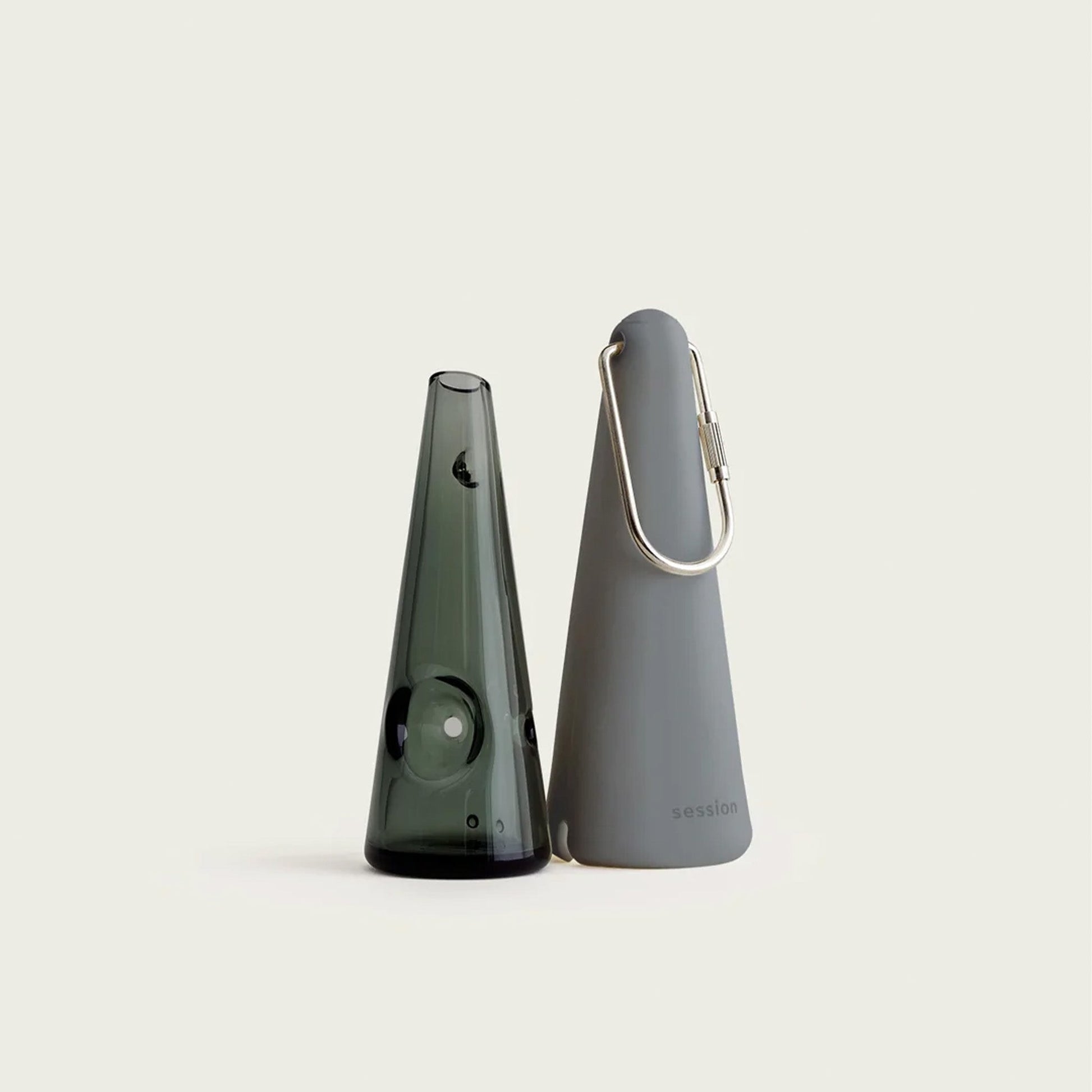 Session Modern Hand Pipe Borosilicate Glass Silicone Case