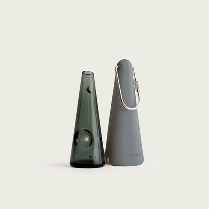 Session Modern Hand Pipe Borosilicate Glass Silicone Case